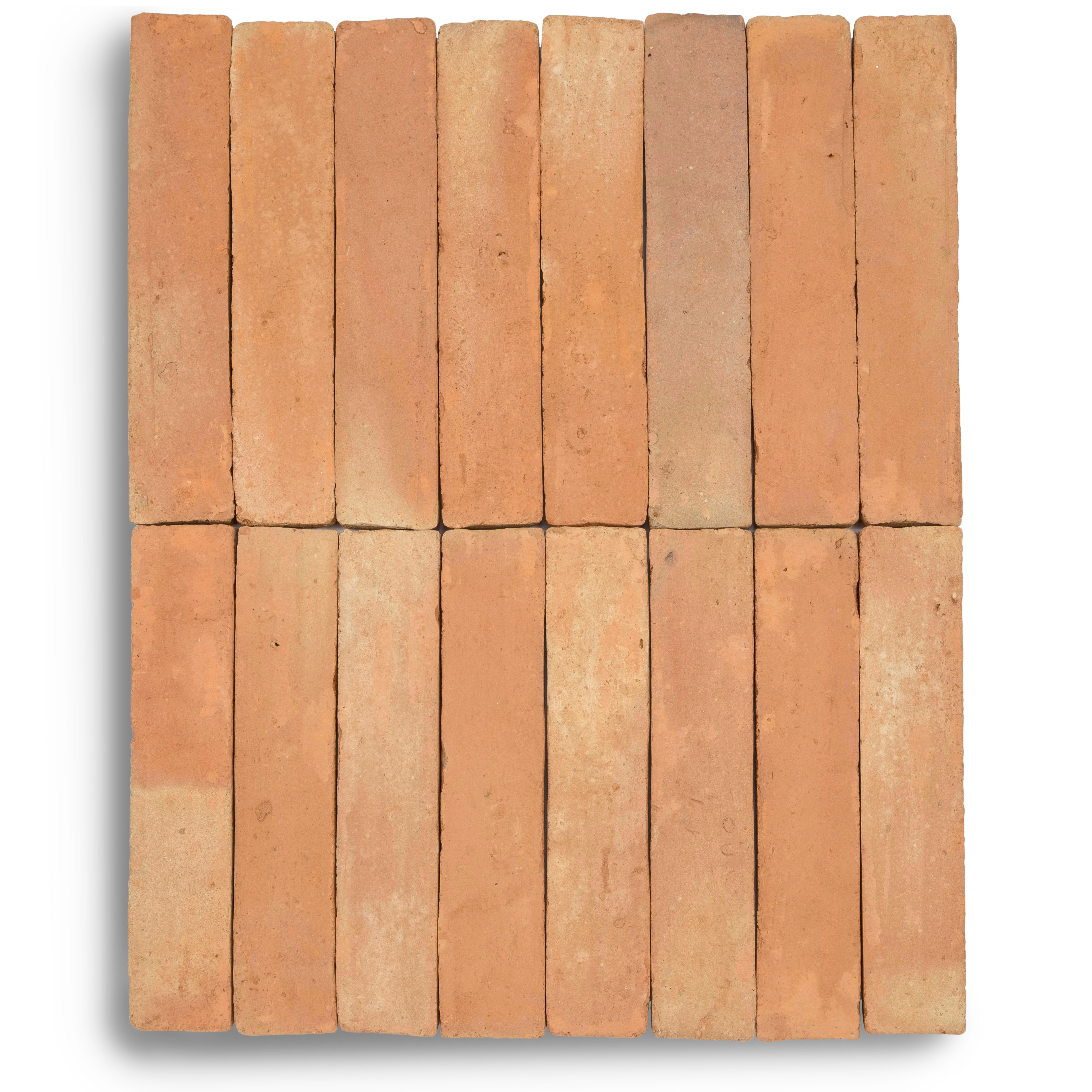 Classic Textured Terracotta Tile in warm brown tones with natural color shifts from Small Format Tiles collection