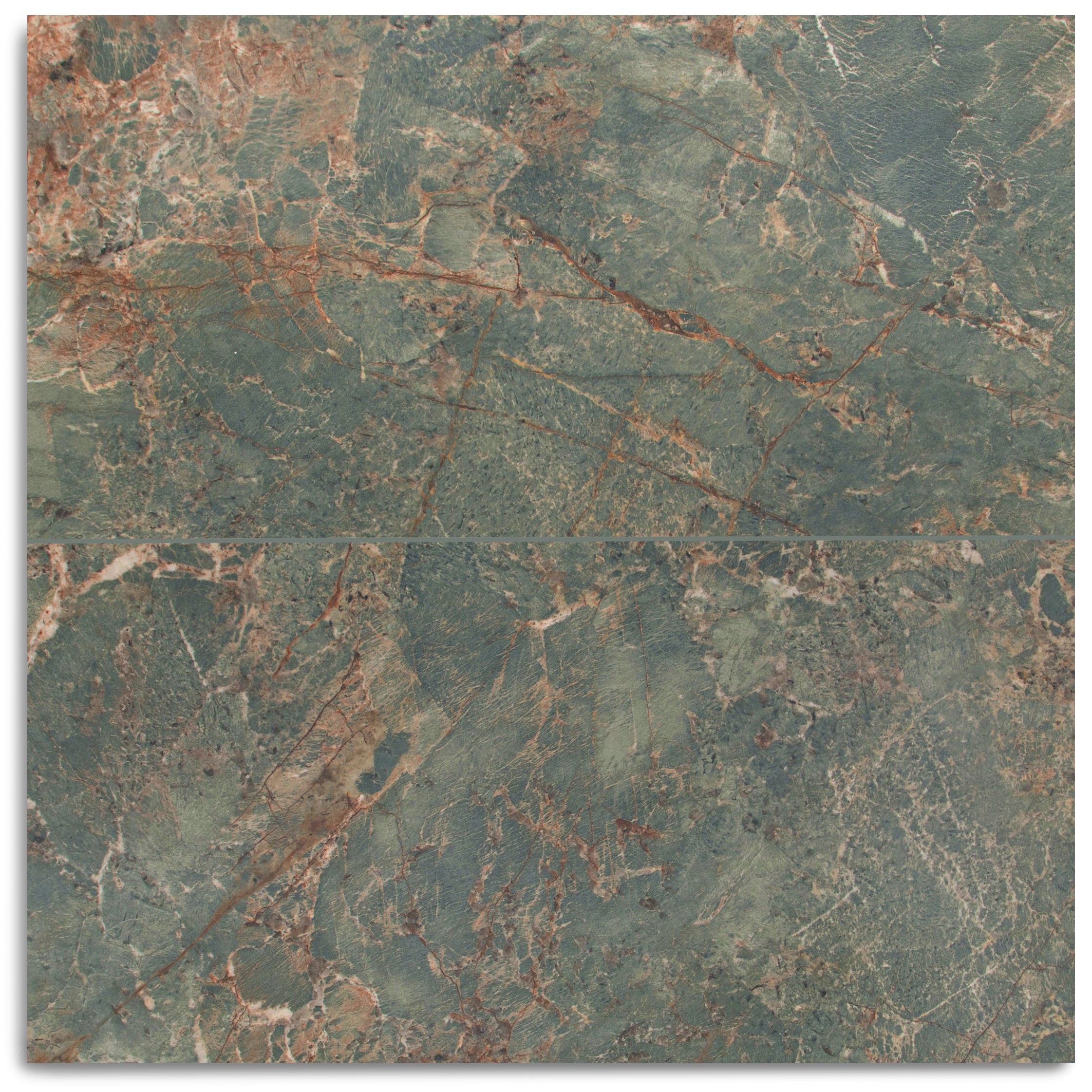 Amazzonite Matte Marble Look Porcelain Tile in brown, green, and gray tones from Large Format Tiles at Reno Source