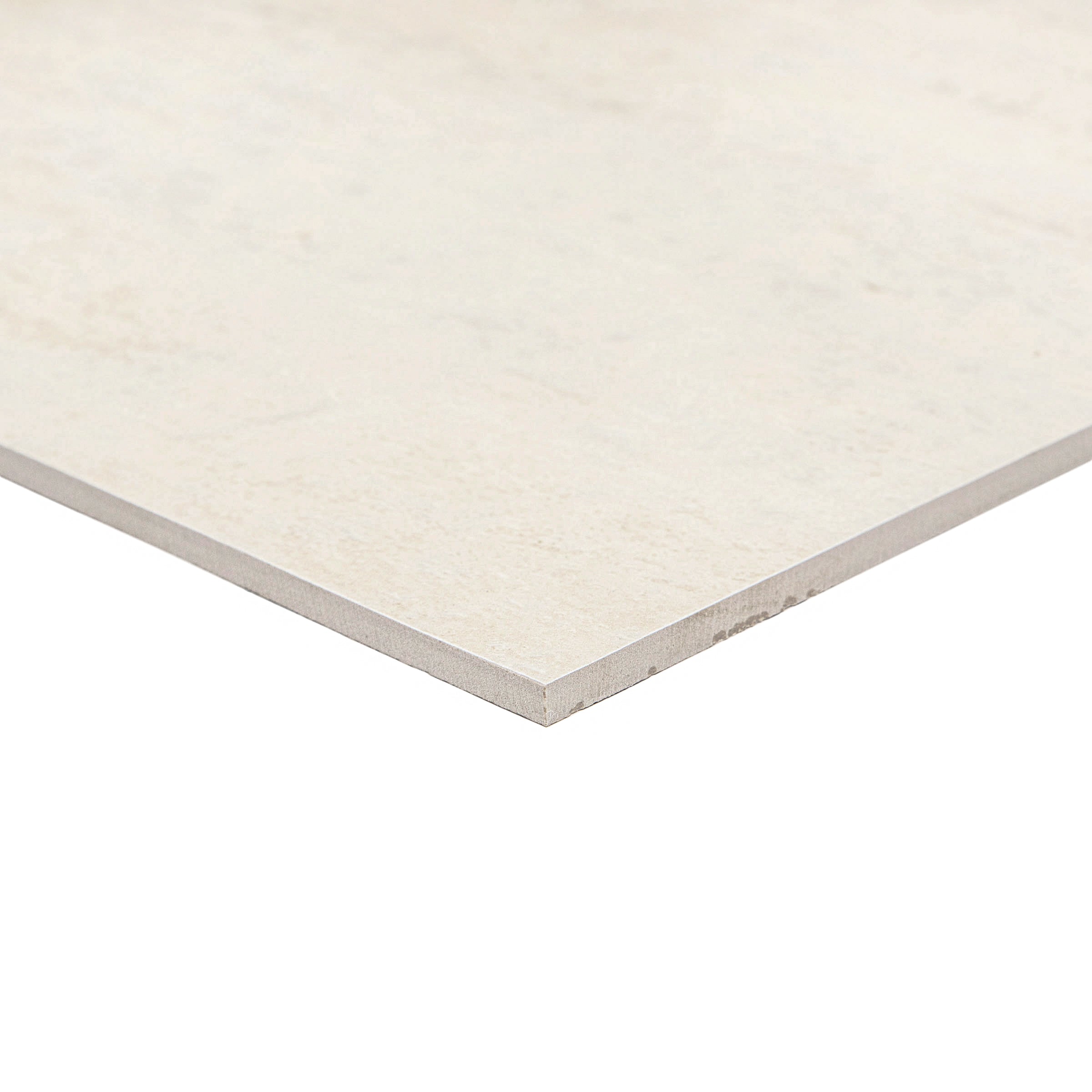 Travertino 3D Matte Porcelain Tile in beige and white with layered veining from Stone Editions Porcelain Tile collection