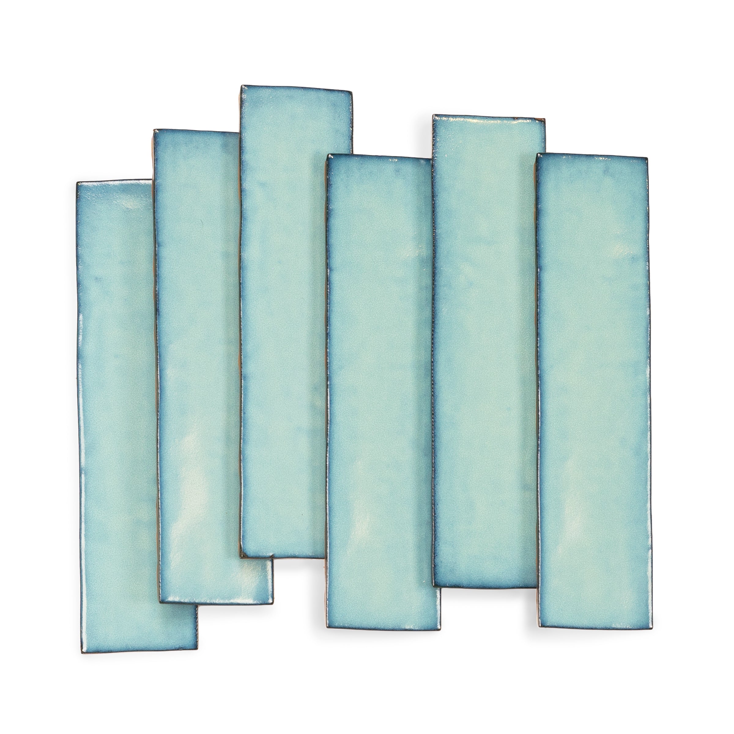 Turquoise Glossy Porcelain Tile in ceramic small format with glossy finish from Small Format Tiles and Zel Glazed Ceramic Tiles collections