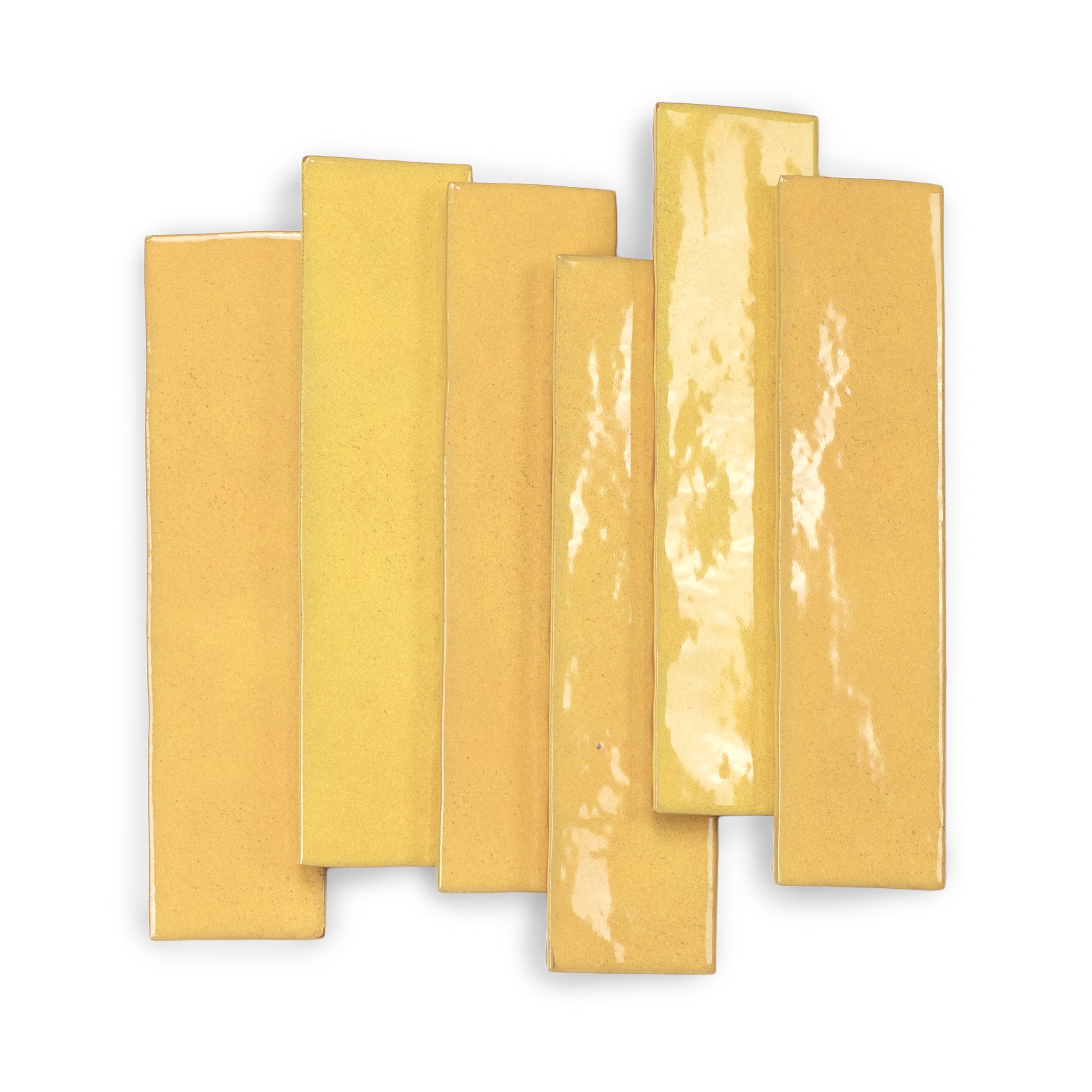 Lemon Glossy Ceramic Tile in yellow ceramic with glossy finish from Small Format Tiles and Zel Glazed Ceramic Tiles collections