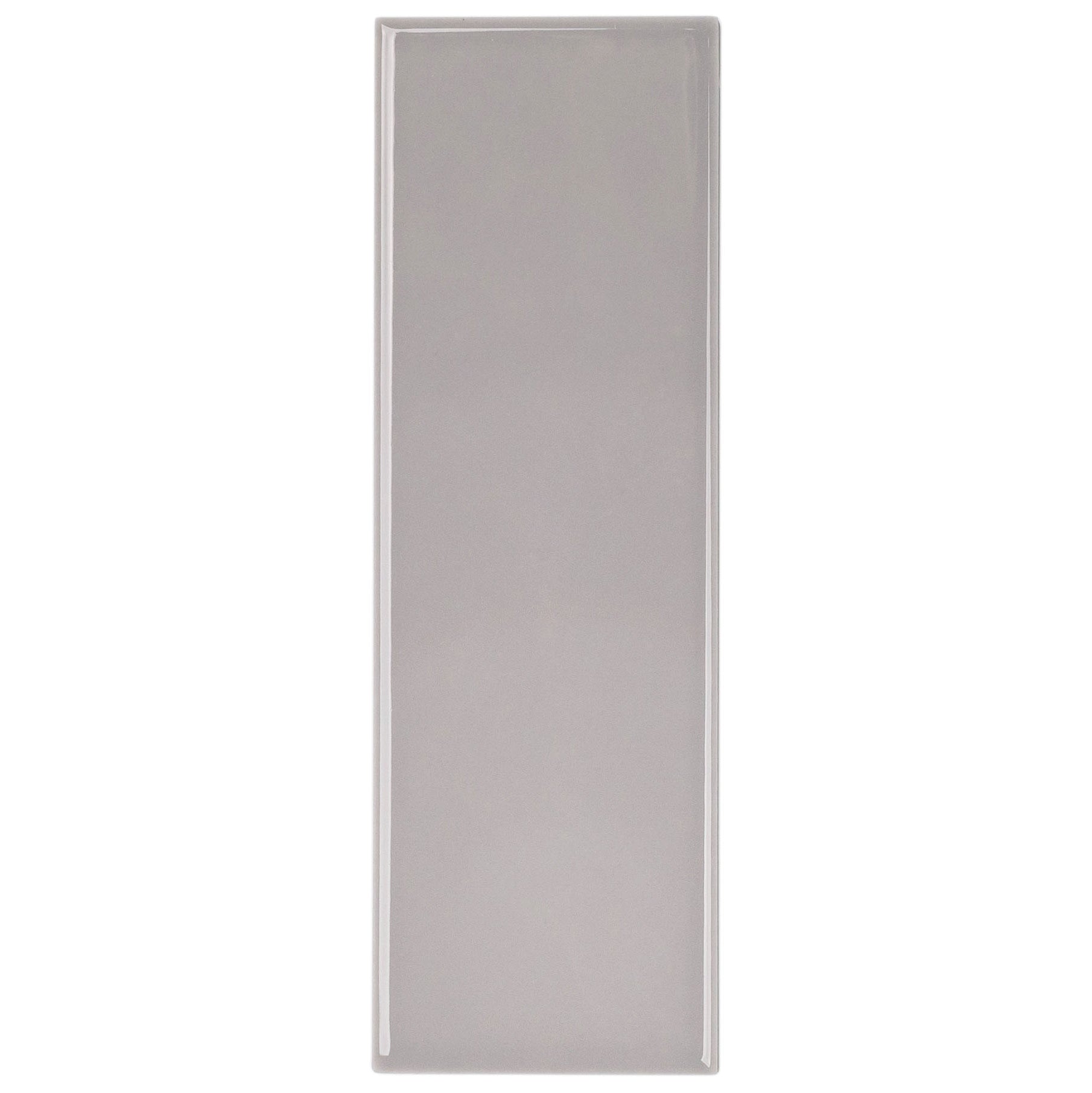 Ash 2x6 Gloss Porcelain Tile Sample in light gray, part of the Porcelain SAMPLES ONLY collection by Reno Source