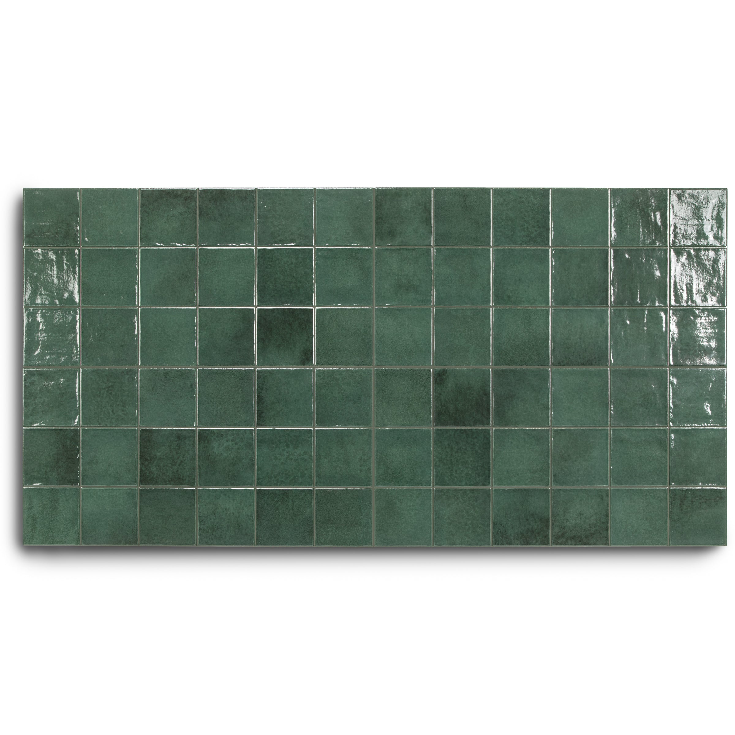 Amaris Glossy Porcelain Tile in a deep green glossy finish, part of Large Format Tiles and Porcelain collections.