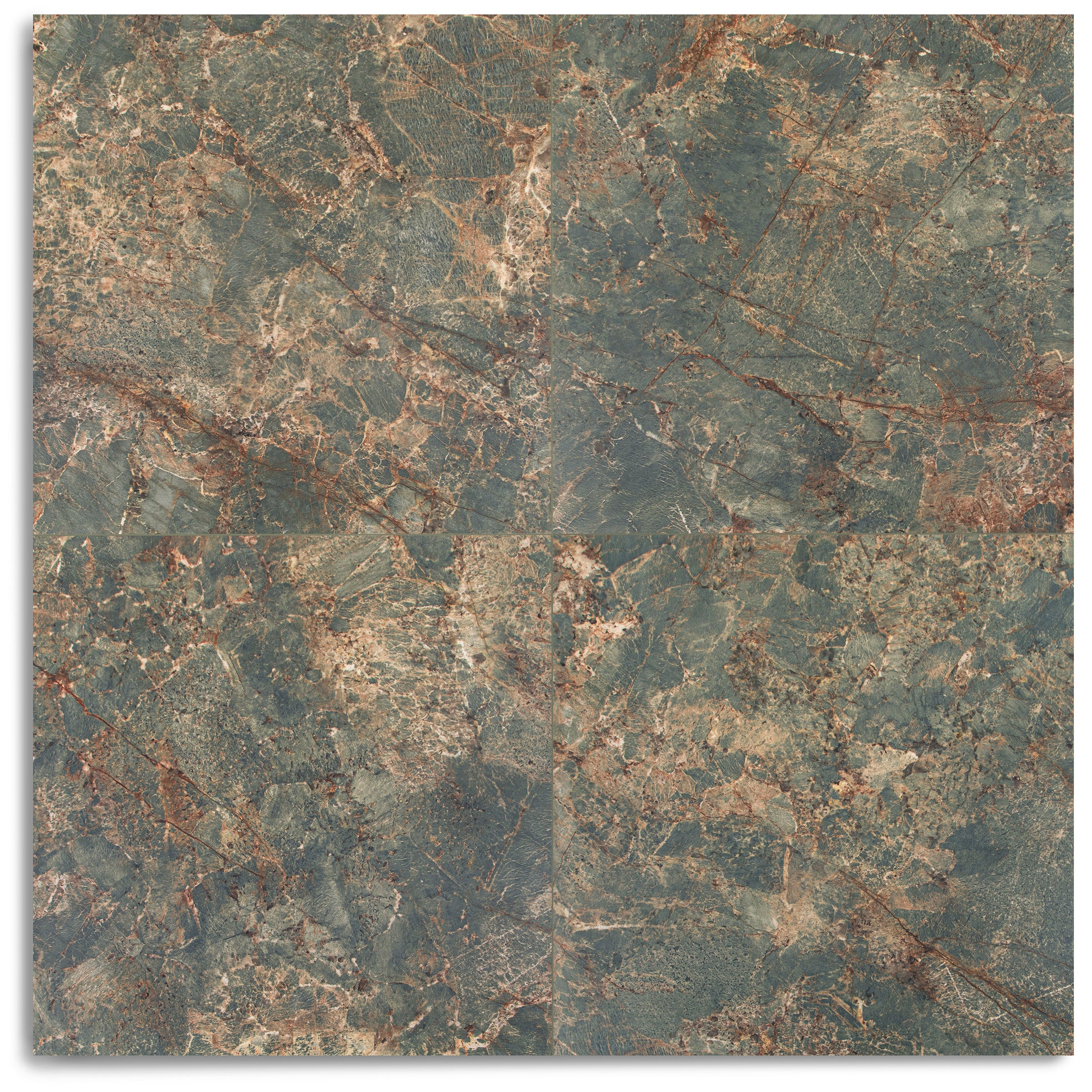 Amazzonite Matte Marble Look Porcelain Tile in brown, green, and gray from Large Format Tiles at Reno Source