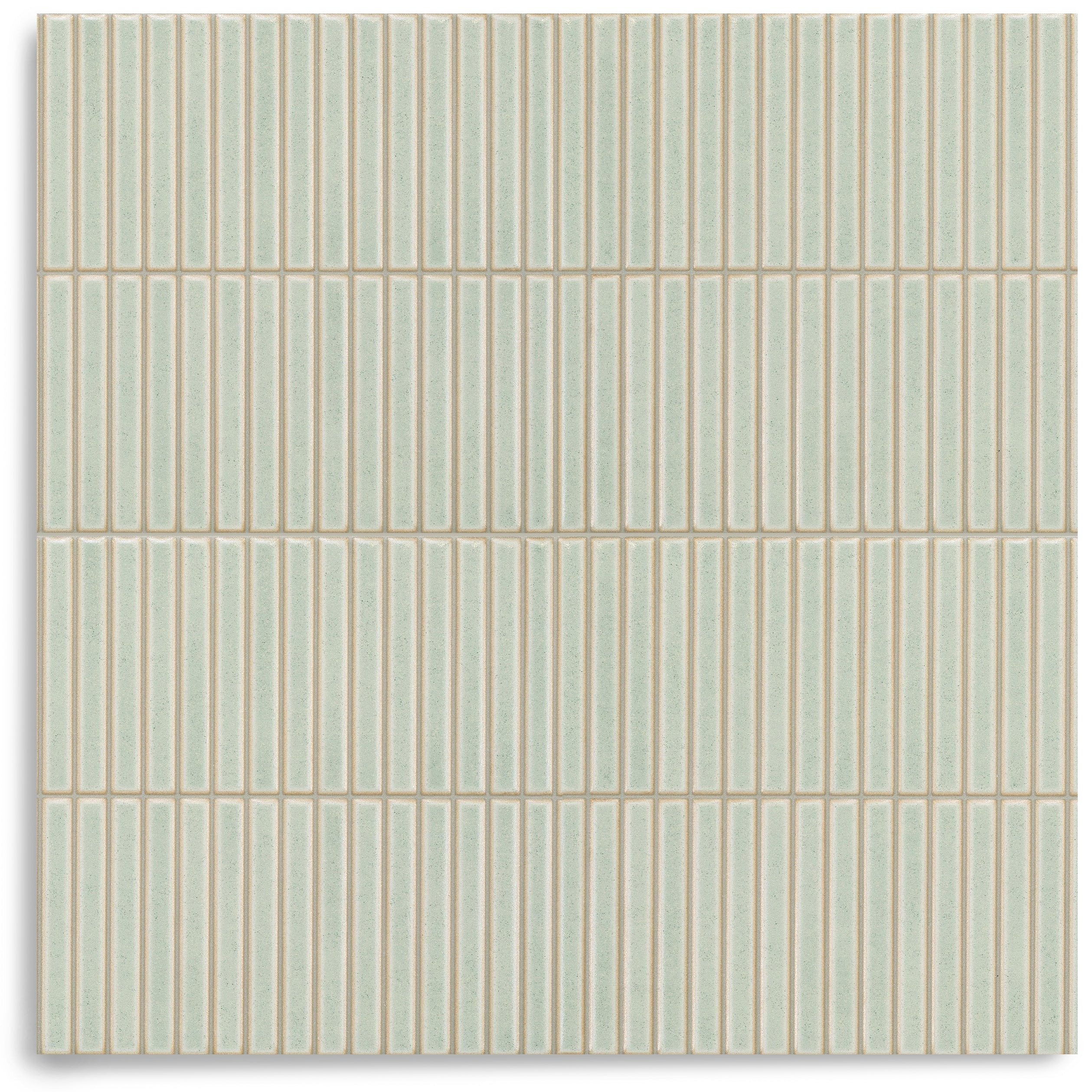 Apple 12x24 3D Glossy Porcelain Tile in soft sage green vertical flute pattern from Large Format Tiles and Porcelain collections