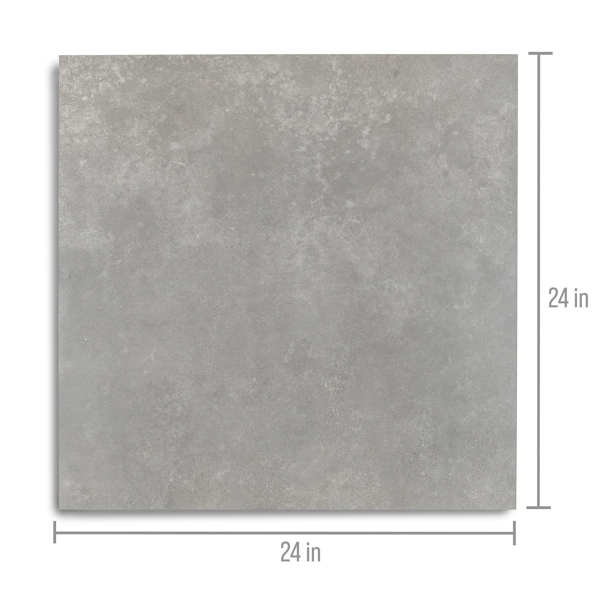 Ash Cement Look Matte Porcelain Tile in gray tones with subtle clouded texture from Large Format Tiles Cement Editions collection