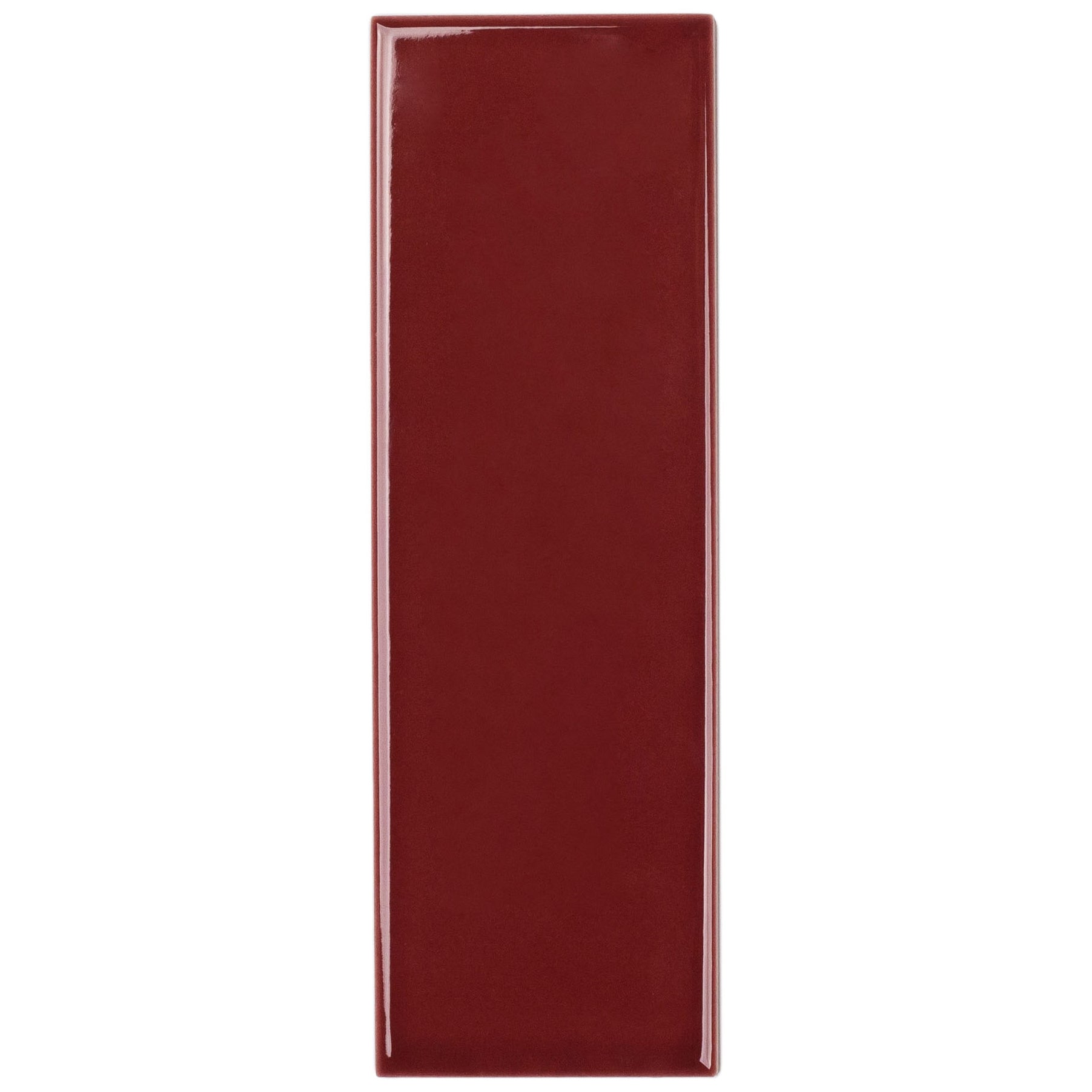Burgundy 2x6 Gloss Porcelain Tile Sample from Porcelain and SAMPLES ONLY collections, globally sourced for your imagination