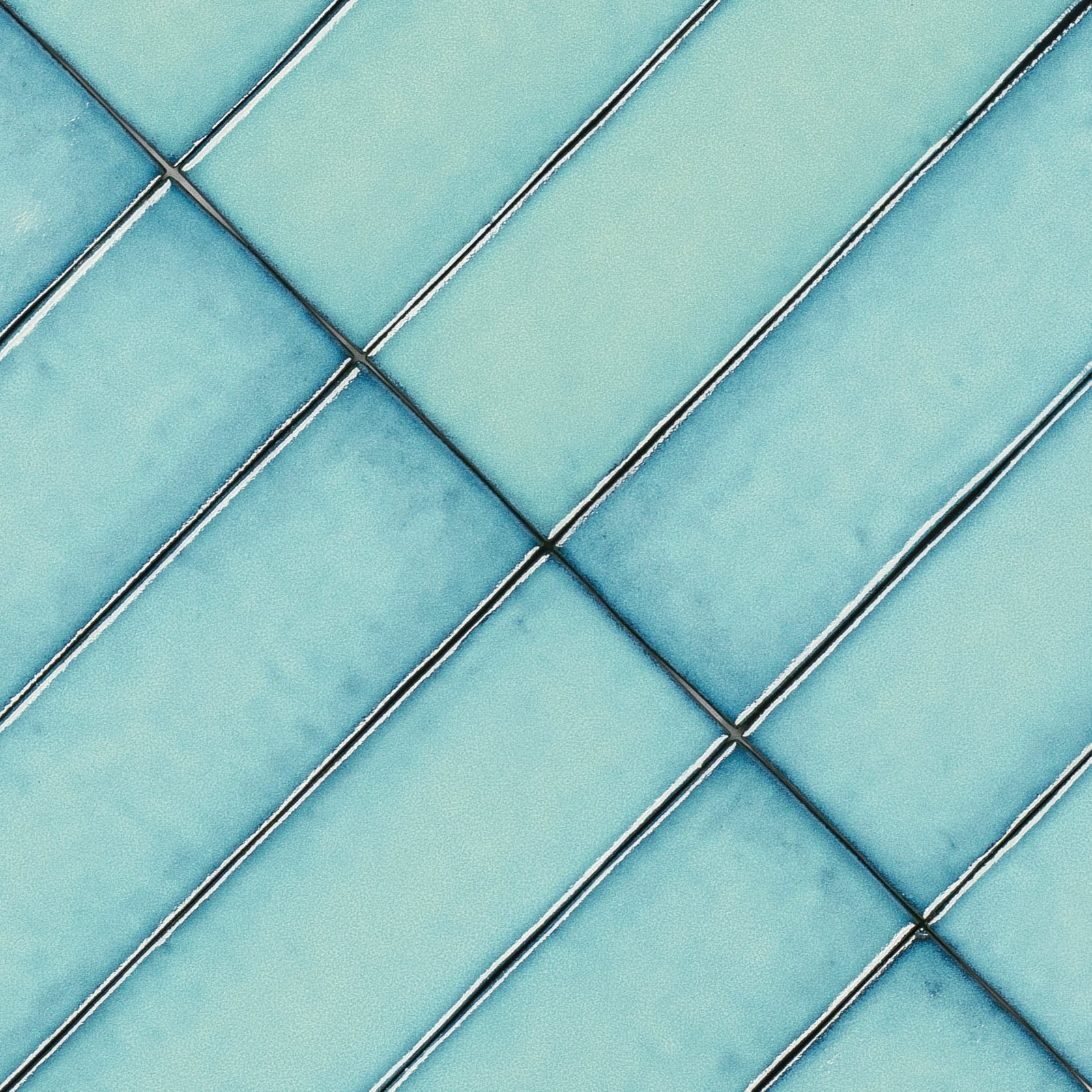 Turquoise Glossy Porcelain Tile with ceramic texture in small format from Small Format Tiles and Zel Glazed Ceramic Tiles collections