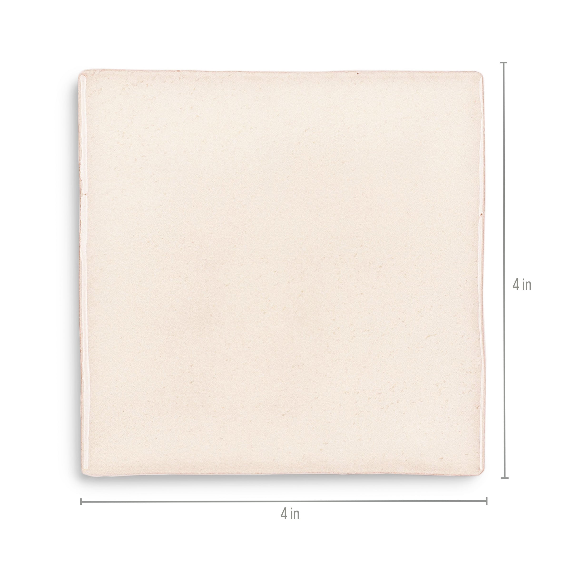 Bone 4x4 Glossy Ceramic Tile