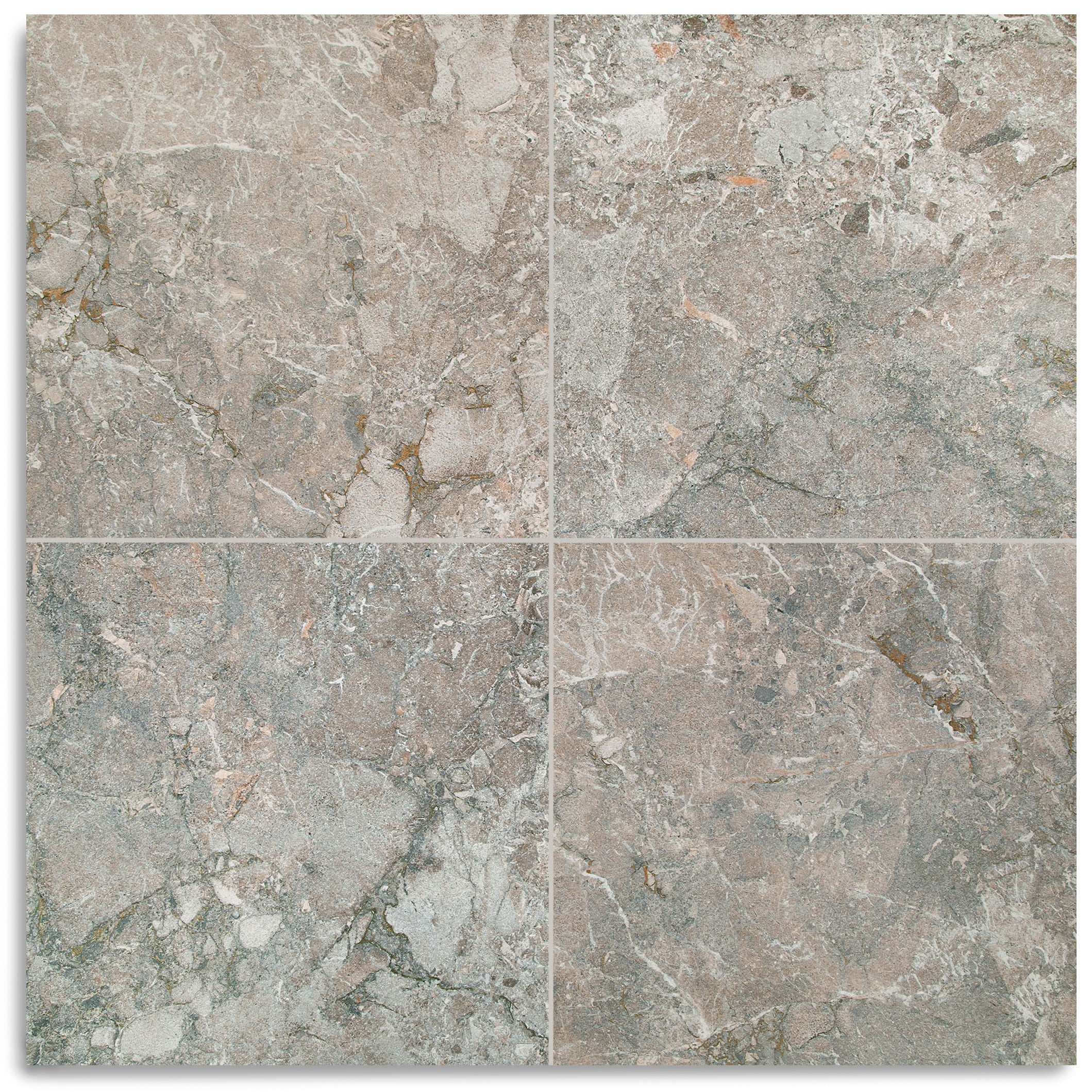 Breccia Grey 3D Stone Look Porcelain Tile showcasing gray, beige, and black tones from Stone Editions Porcelain Tile collection