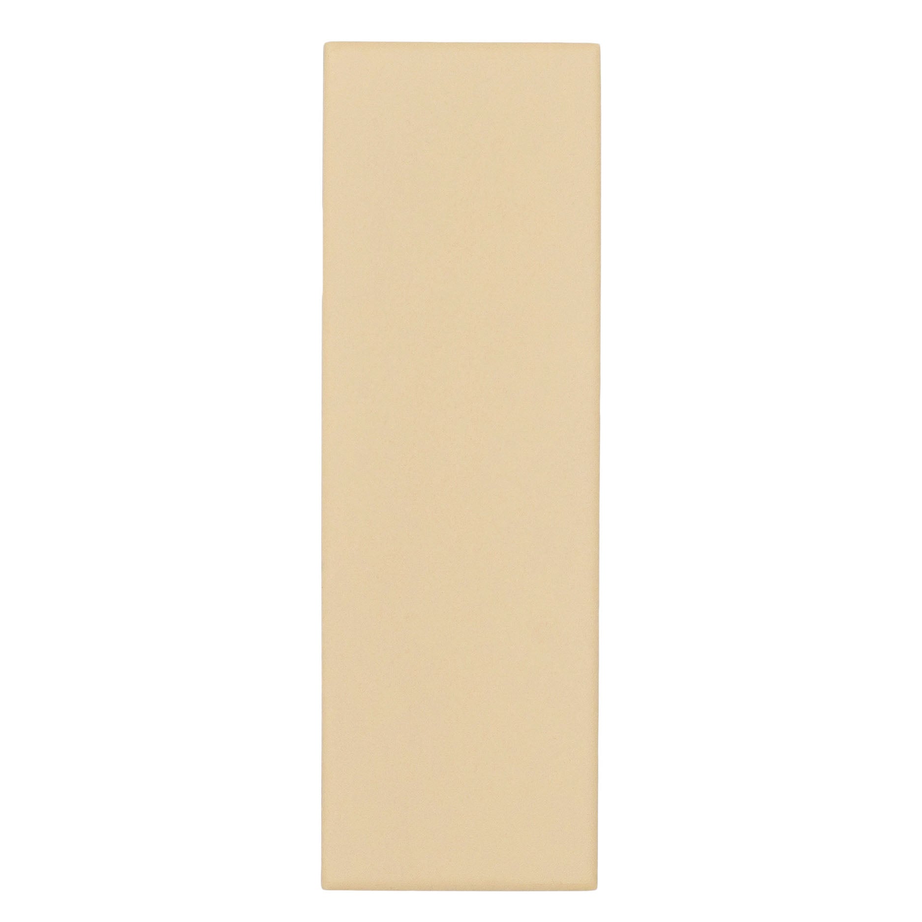Champagne 2x6 Matte Porcelain Tile Sample in warm beige from Porcelain collection, perfect for design projects.