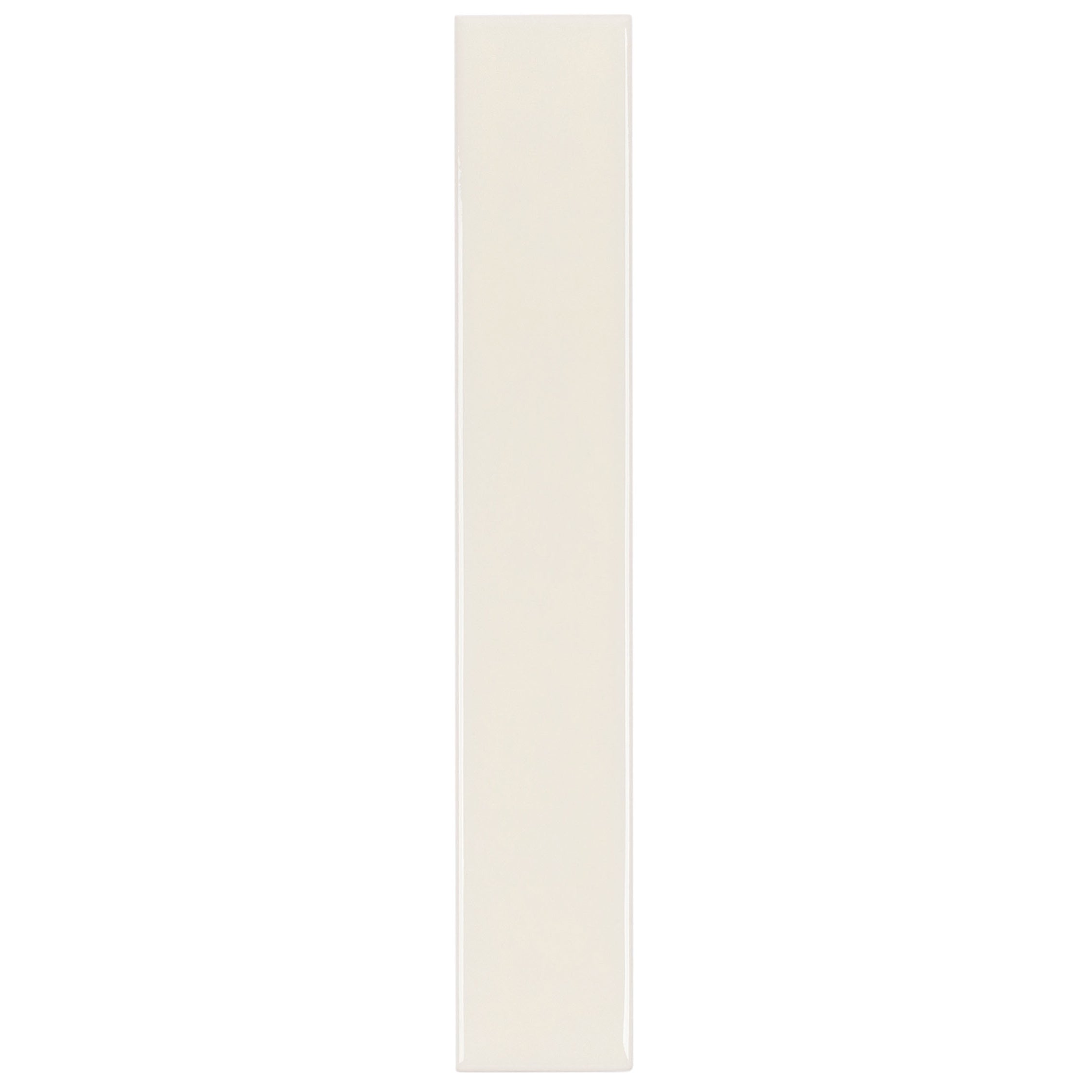 Cream 2x12 Marlowe Glossy Ceramic Tile Sample from Ceramic SAMPLES ONLY collection, globally sourced, design oriented.