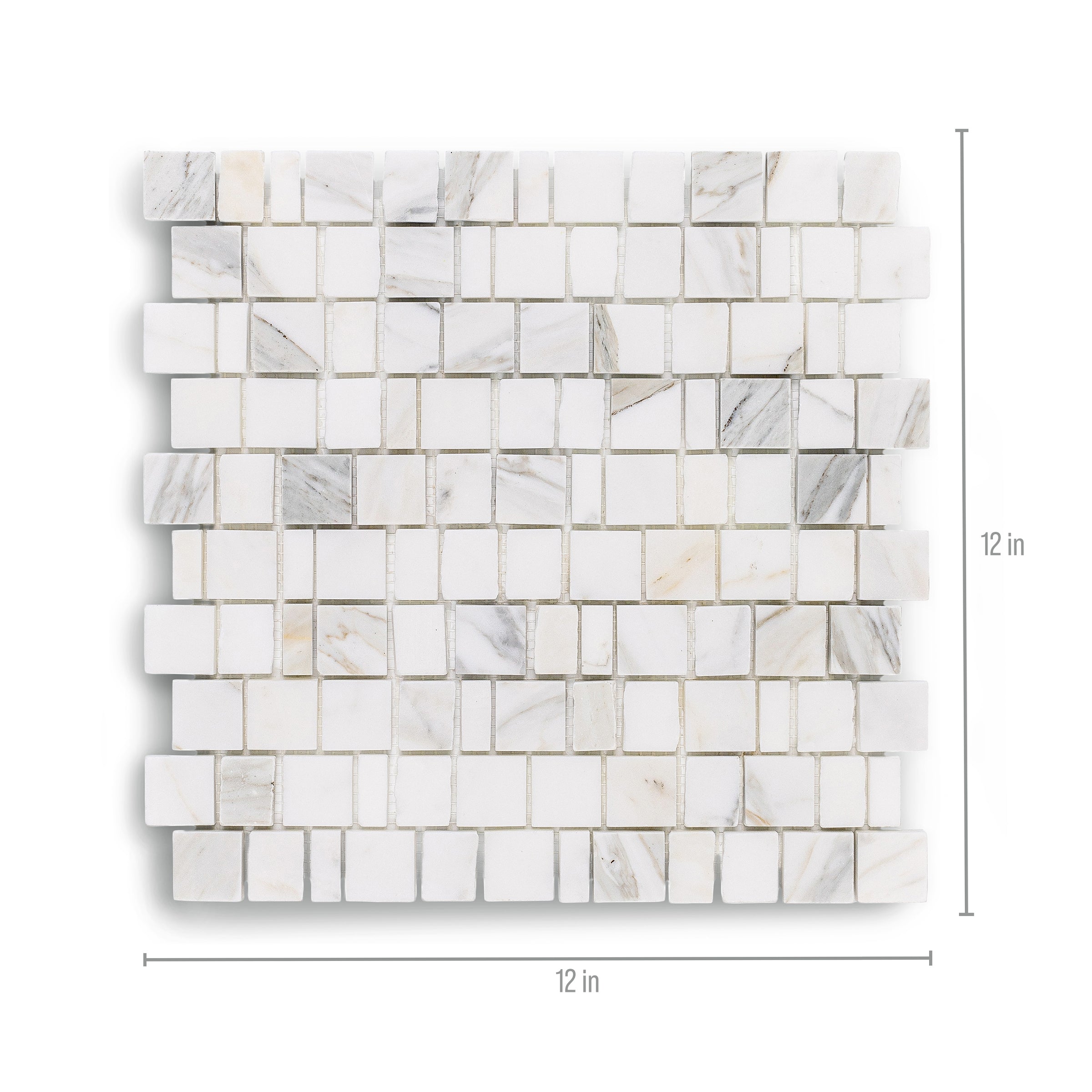 Calacatta Running Bond Marble Mosaic