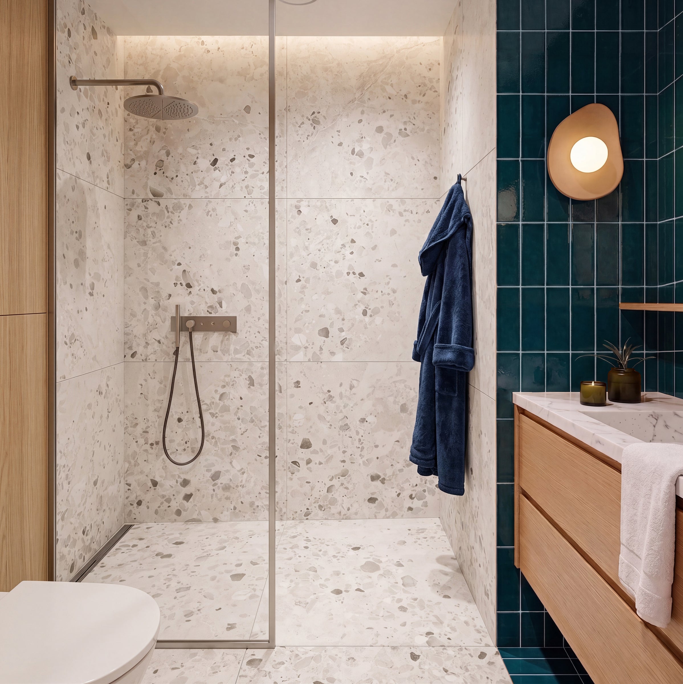 Calacatta Honed Italian Terrazzo Tile