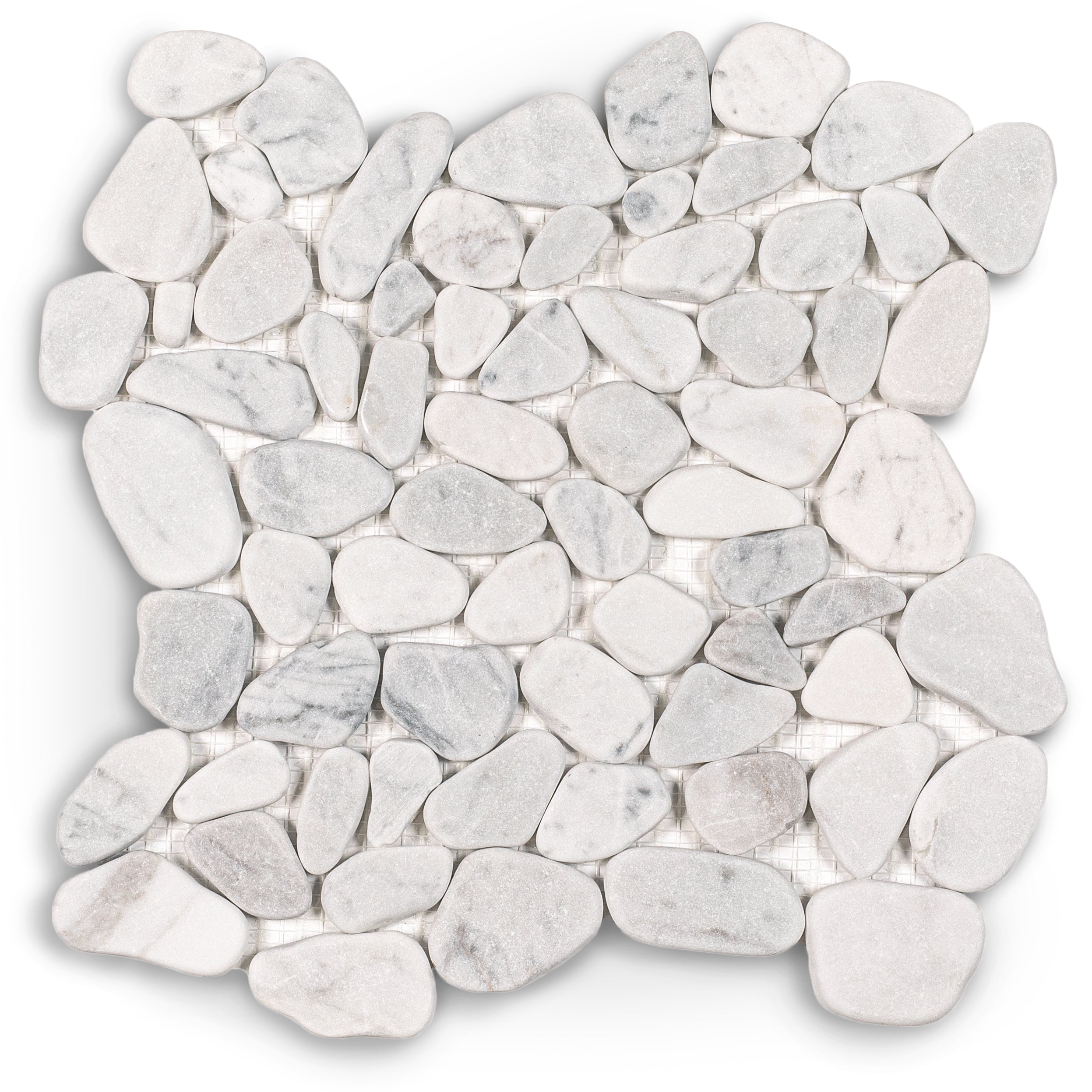Carrara Tumbled Pebble Mosaic