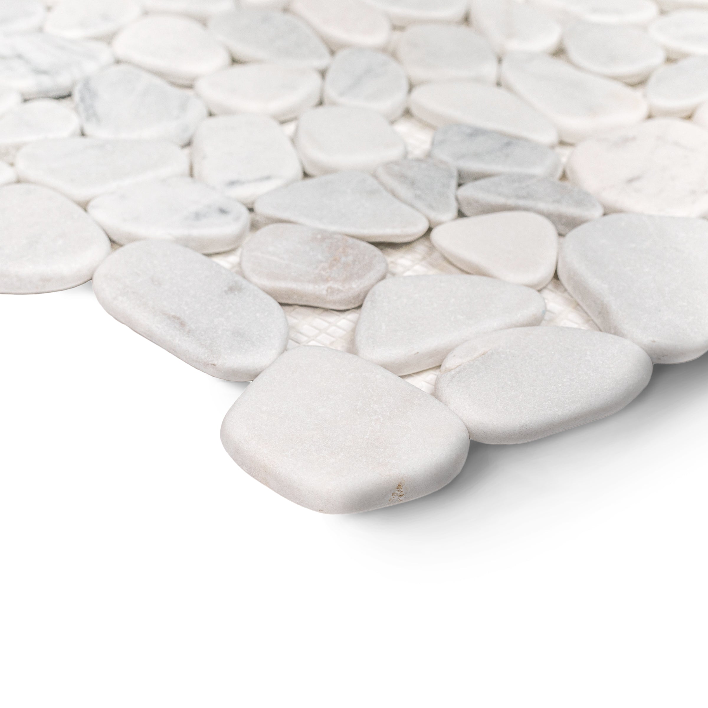 Carrara Tumbled Pebble Mosaic