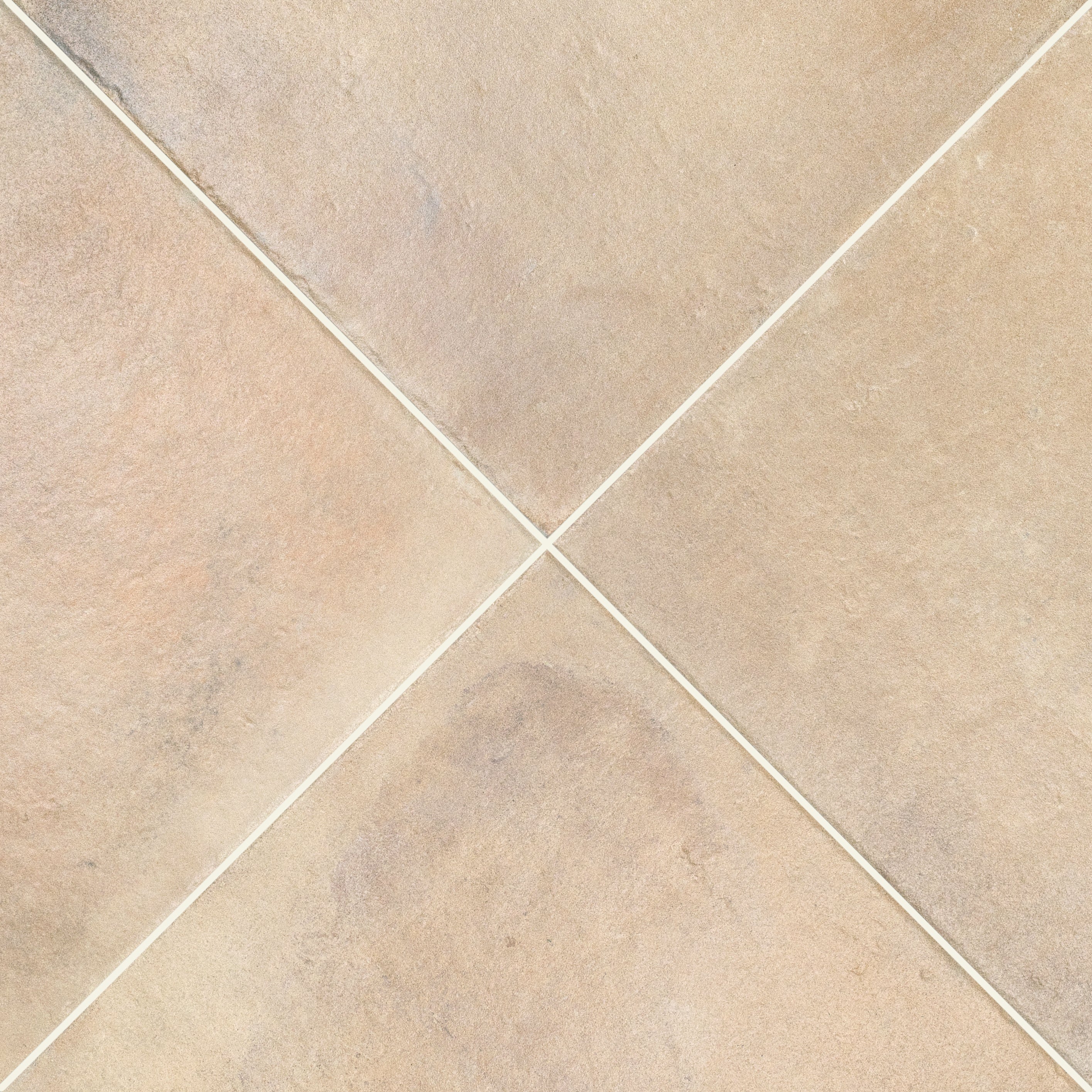 Chiaro Terracotta Look Matte Porcelain Tile close-up showing beige textured surface and grout lines in large format tiles.