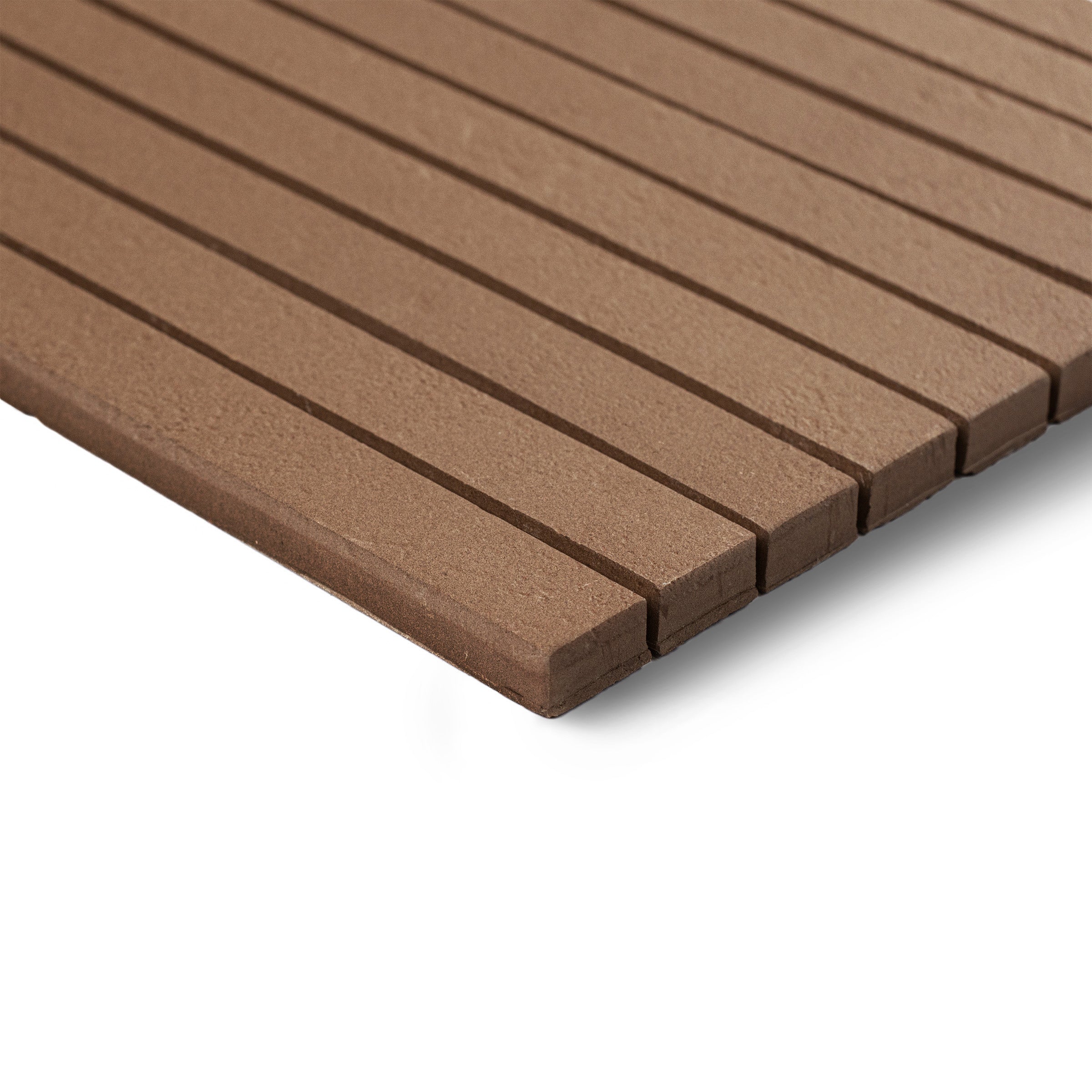 Chocolate Stripes Textured Terracotta Mosaic