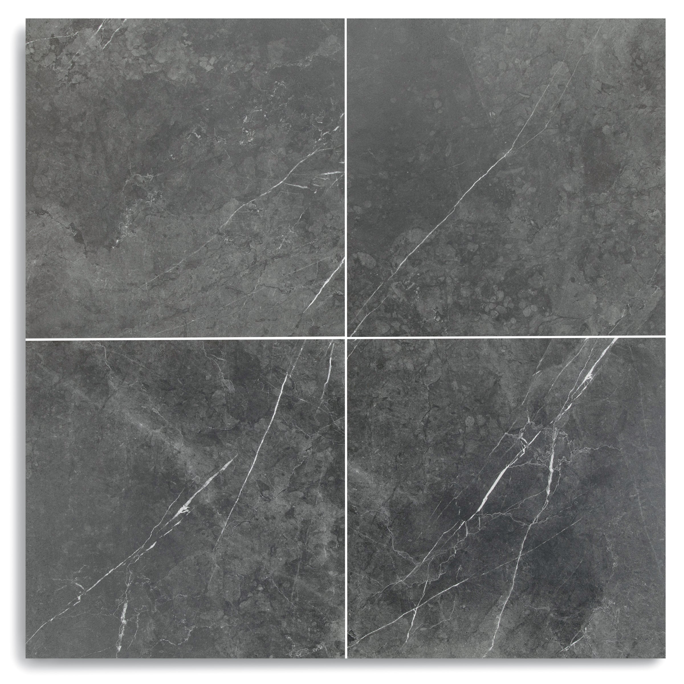 Classico Matte Marble Look Porcelain Tile in gray, silver, and subtle gold tones from Large Format Tiles collection