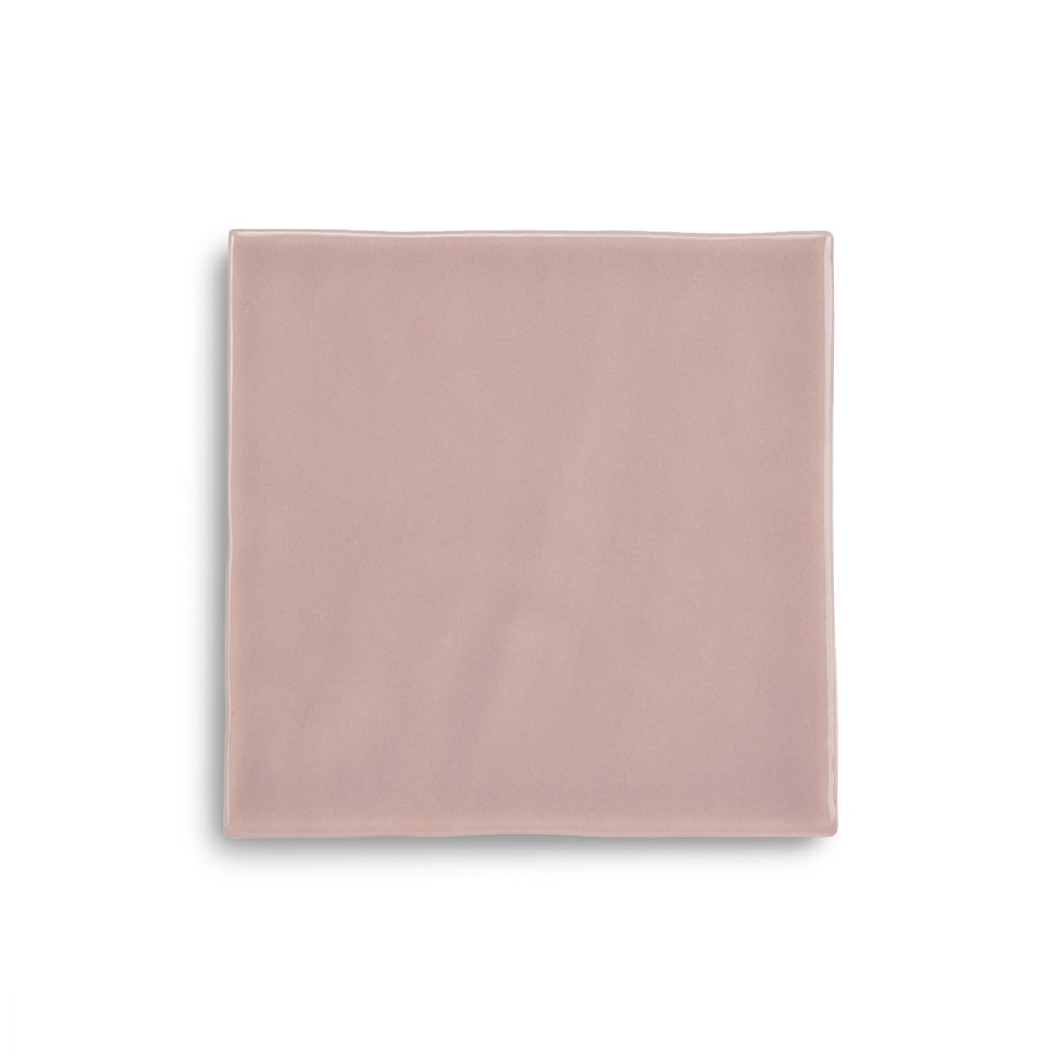 Berry Claywork 4x4 Ceramic Tile Sample in soft pink ceramic tile finish