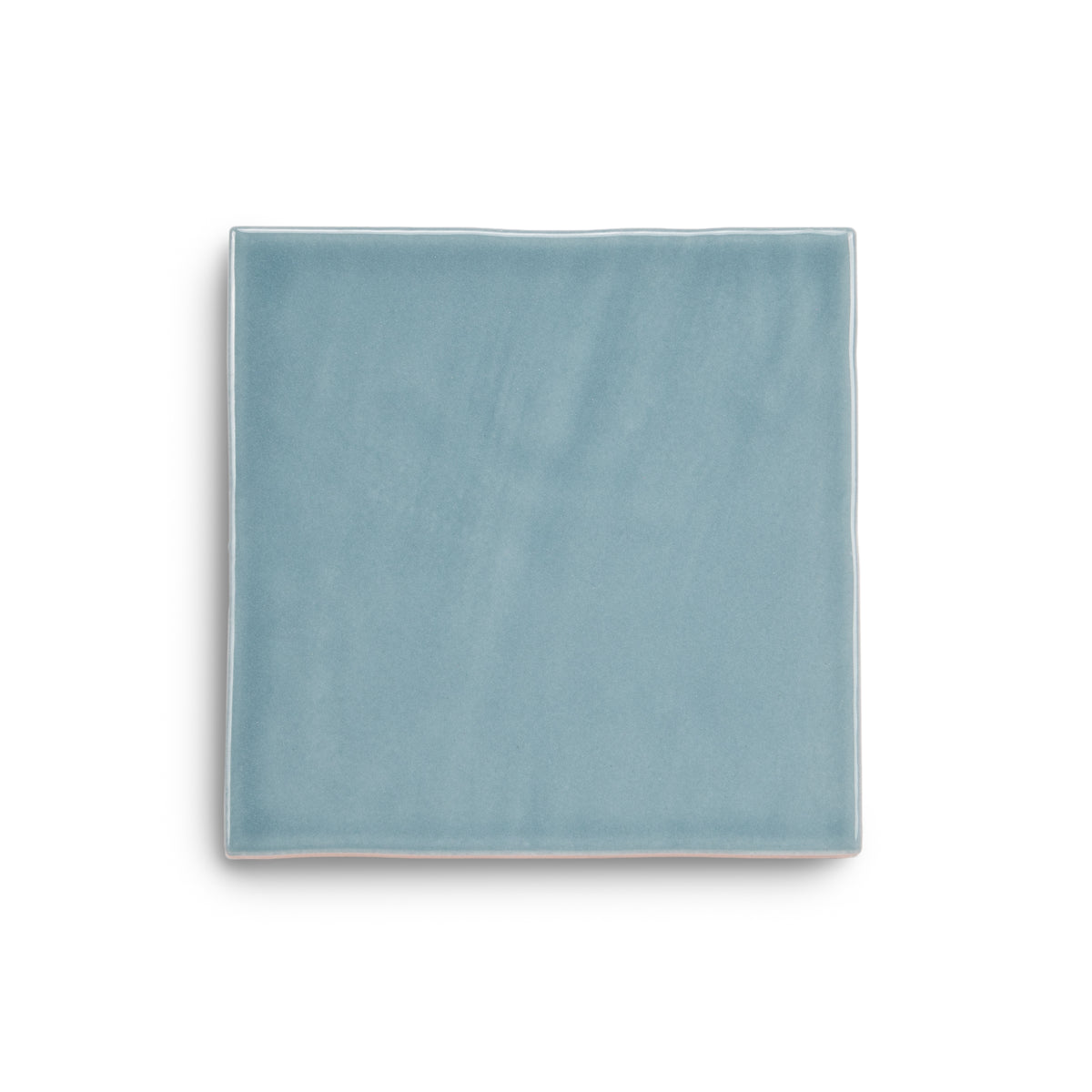 Bluebell Claywork 4x4 Ceramic Tile Sample in soft blue glaze