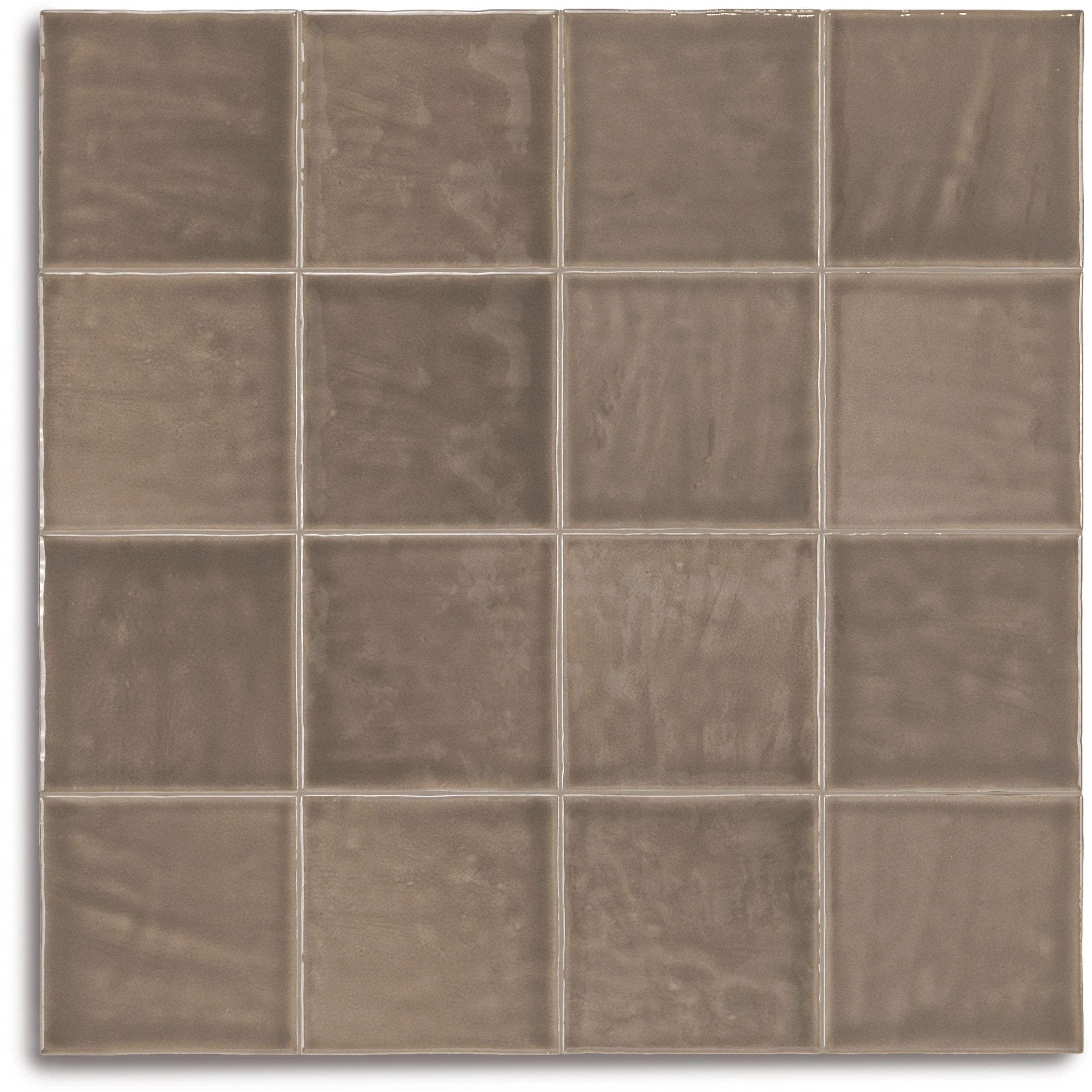 Claywork Glossy Ceramic Tile in warm umber brown tones showcasing small format ceramic tiles from Claywork Ceramic Tile Collection and New Arrivals