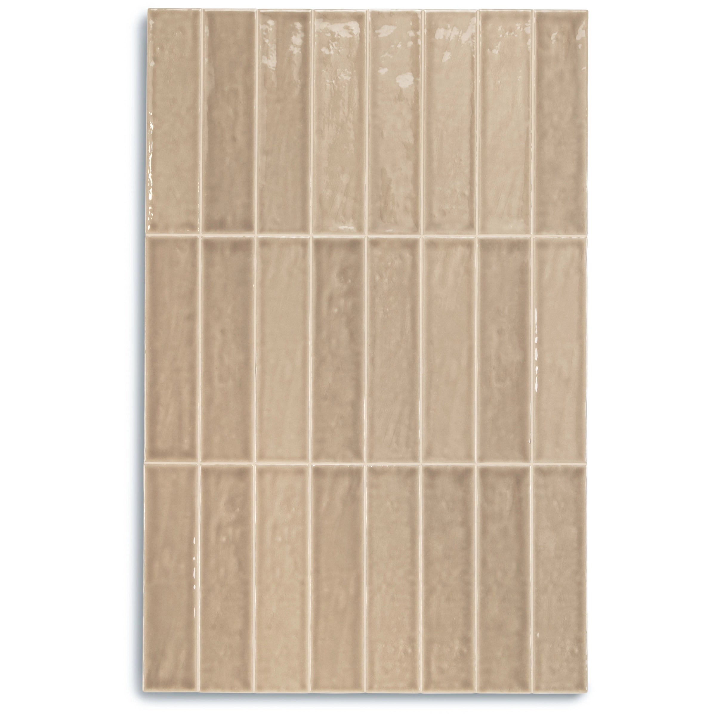 Claywork Glossy Ceramic Tile in warm sand hues showcasing small format tiles from Claywork Ceramic Tile Collection New Arrivals
