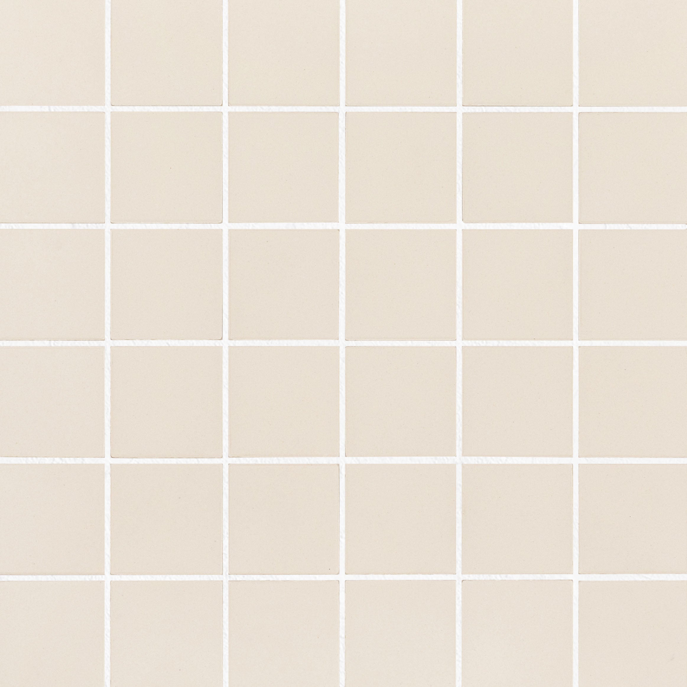 Cream 2x2 Full Body Porcelain Mosaic Tile in warm beige tones from Forma Porcelain Mosaics New Arrivals collection