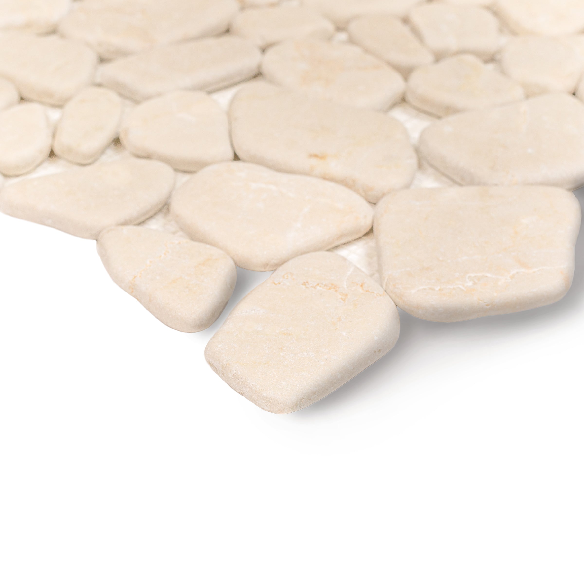 Crema Tumbled Pebble Mosaic