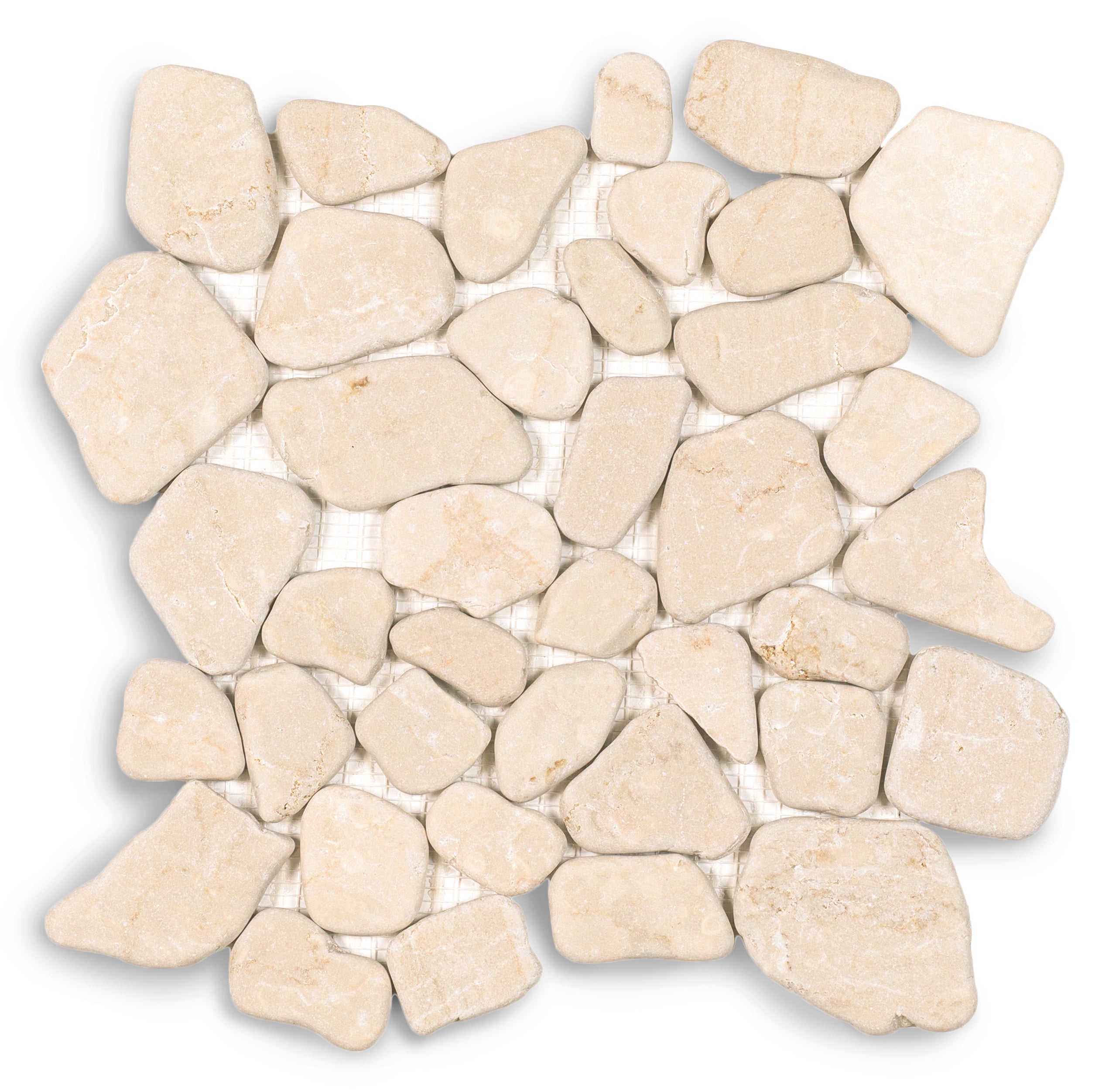 Crema Tumbled Pebble Mosaic