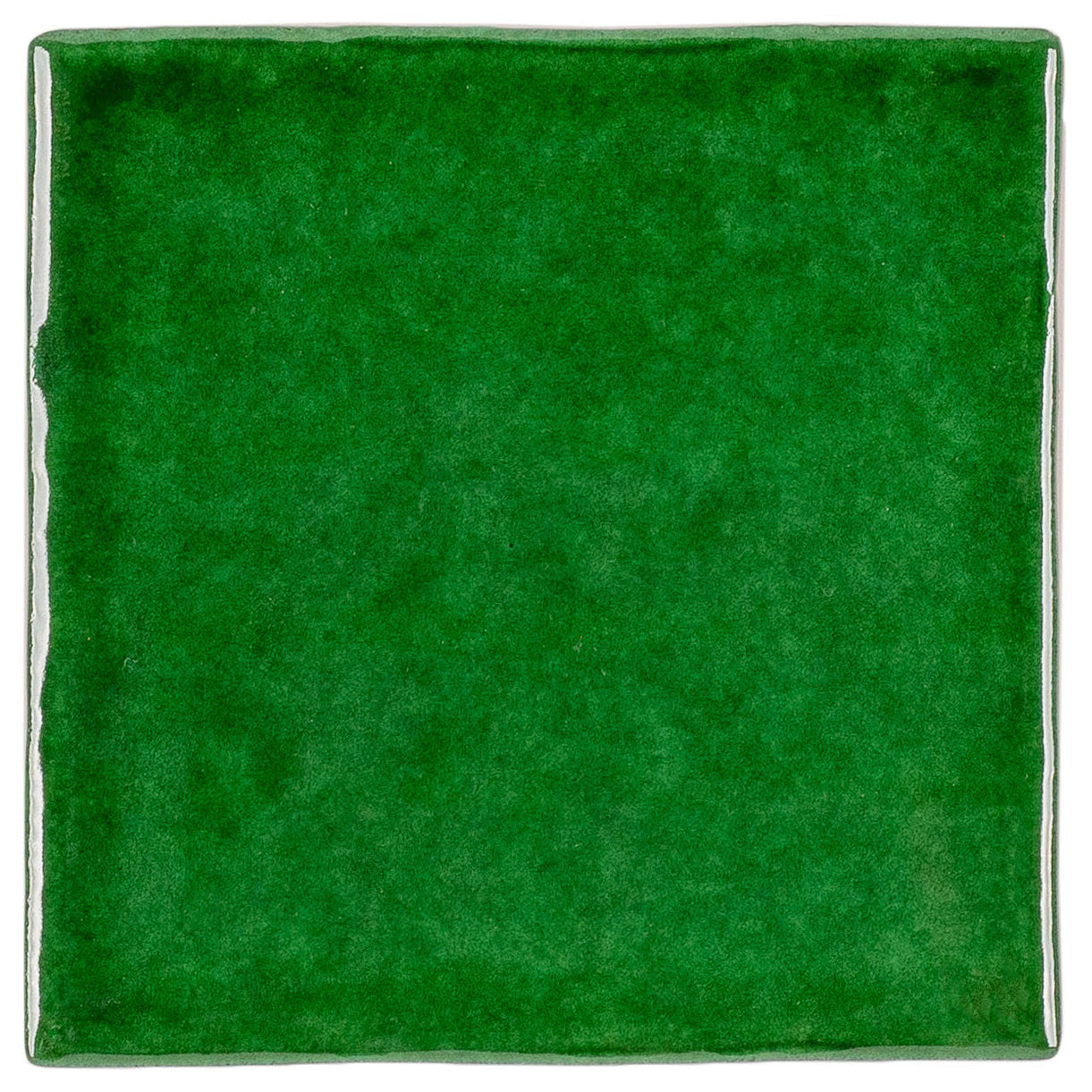 Emerald 4x4 Glossy Ceramic Tile Sample in vibrant green from Ceramic SAMPLES ONLY, globally sourced for your imagination