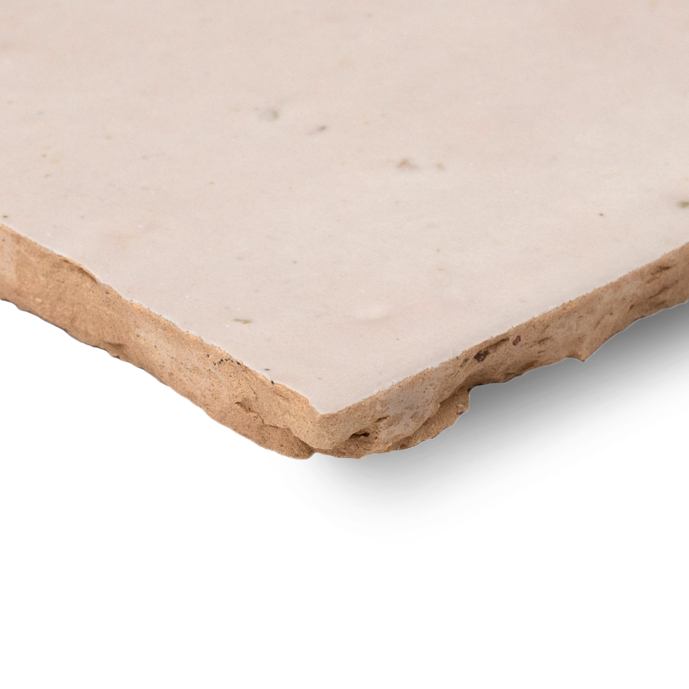 Ecru Glazed Zellige Tile in beige terracotta with handmade Moroccan glaze from Small Format Tiles and Handmade Moroccan Zellige Tiles collections