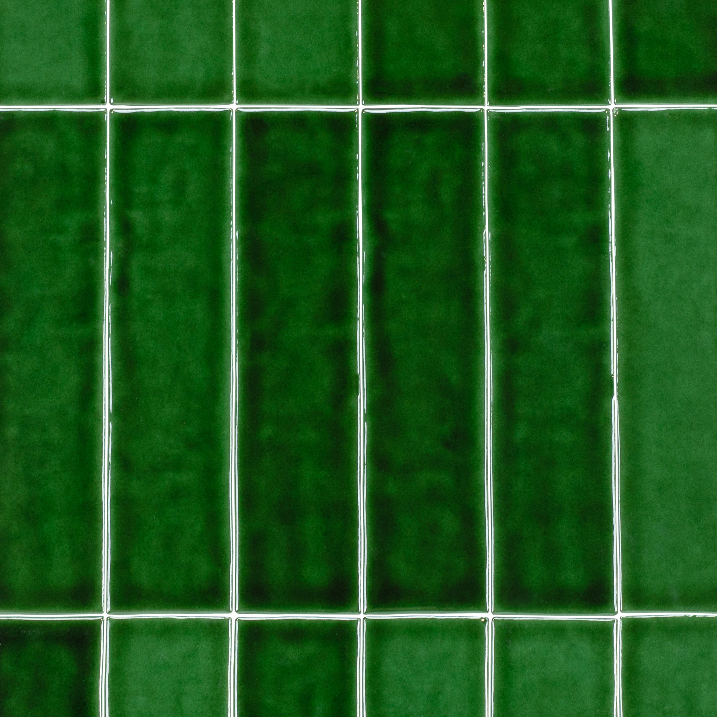 Emerald Glossy Ceramic Tile in green with a glossy finish from Small Format Tiles, Zel Glazed Ceramic Tiles, and Ceramic collections