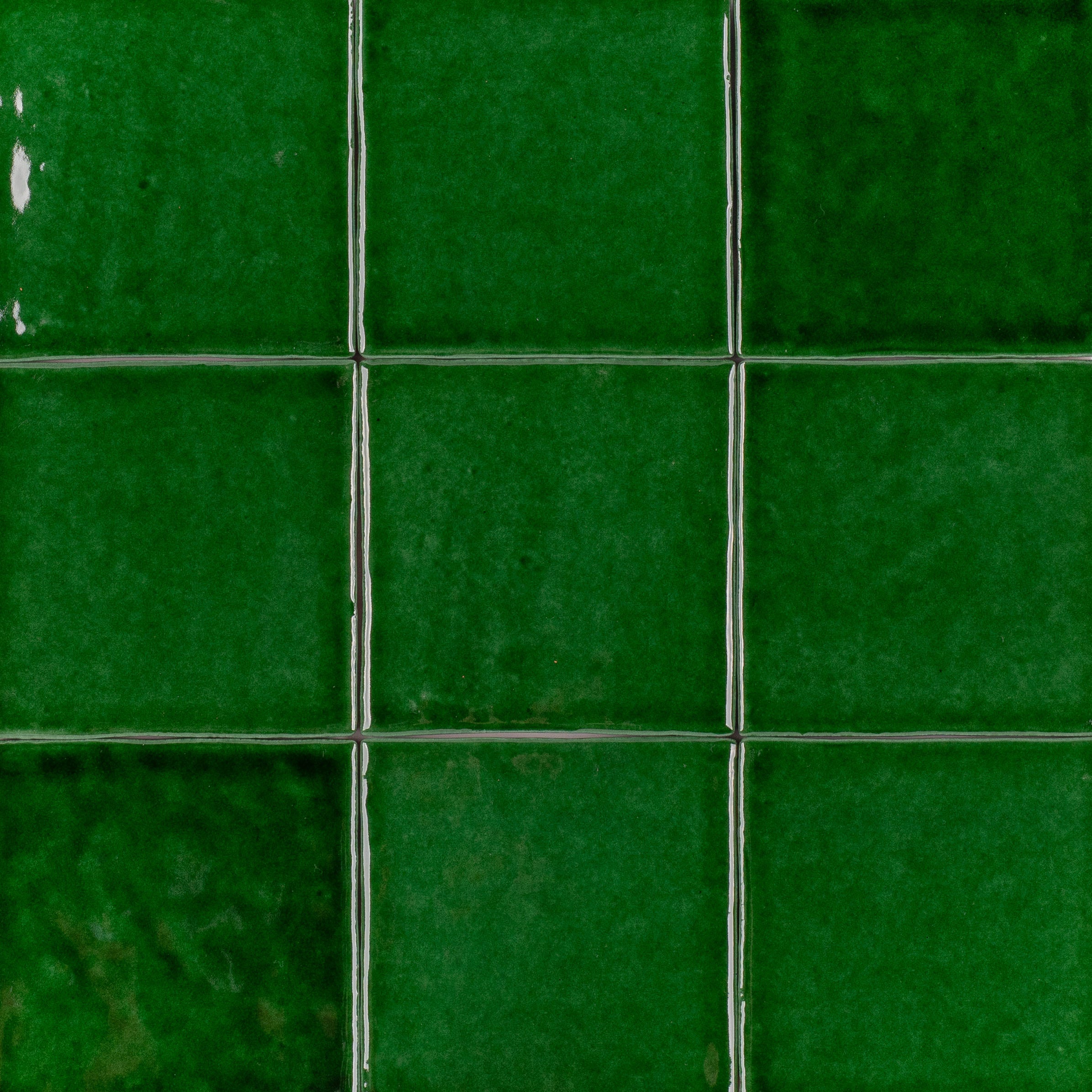 Emerald Glossy Ceramic Tile in green with vibrant handglazed finish from Small Format Tiles, Zel Glazed Ceramic Tiles, Ceramic, New Arrivals