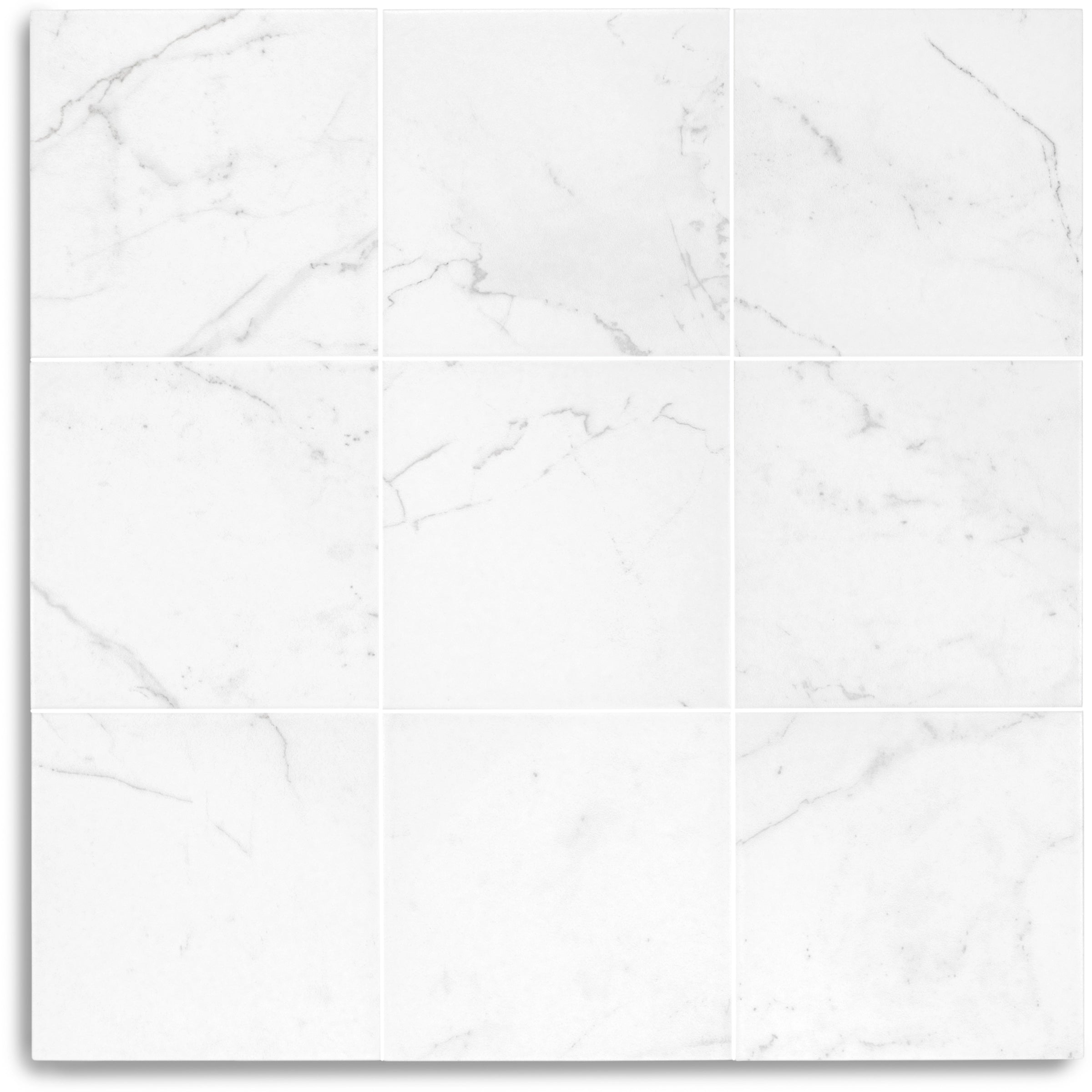 Villa Marble Look Matte Porcelain Tile in white with subtle veining from Small Format Tiles Porcelain New Arrivals collection