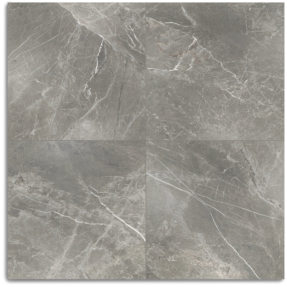 Fior de Bosco Marble Look Porcelain Tile in large format with grey taupe tones and natural marble-style veining.