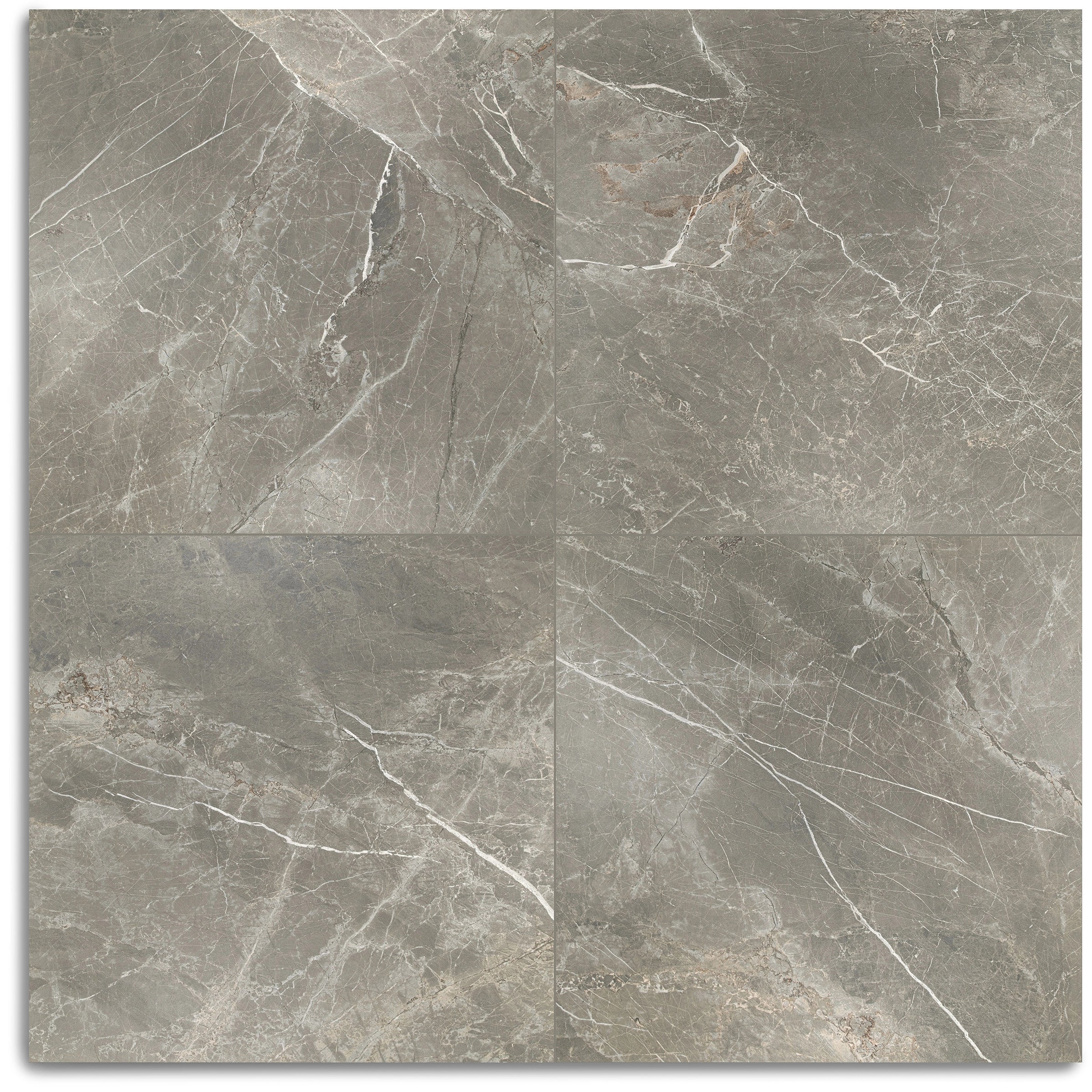 Natural stone-effect porcelain tiles in soft gray tones with light veining for versatile flooring and wall designs