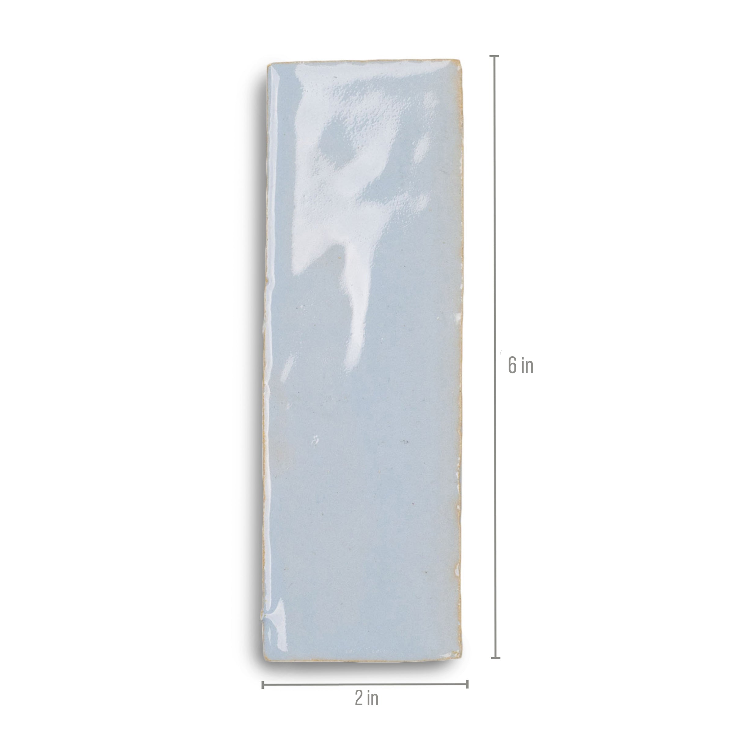 Glacier Glazed Zellige Plinth in blue terracotta with a subtle icy glaze from Small Format Tiles and Handmade Moroccan Zellige Tiles
