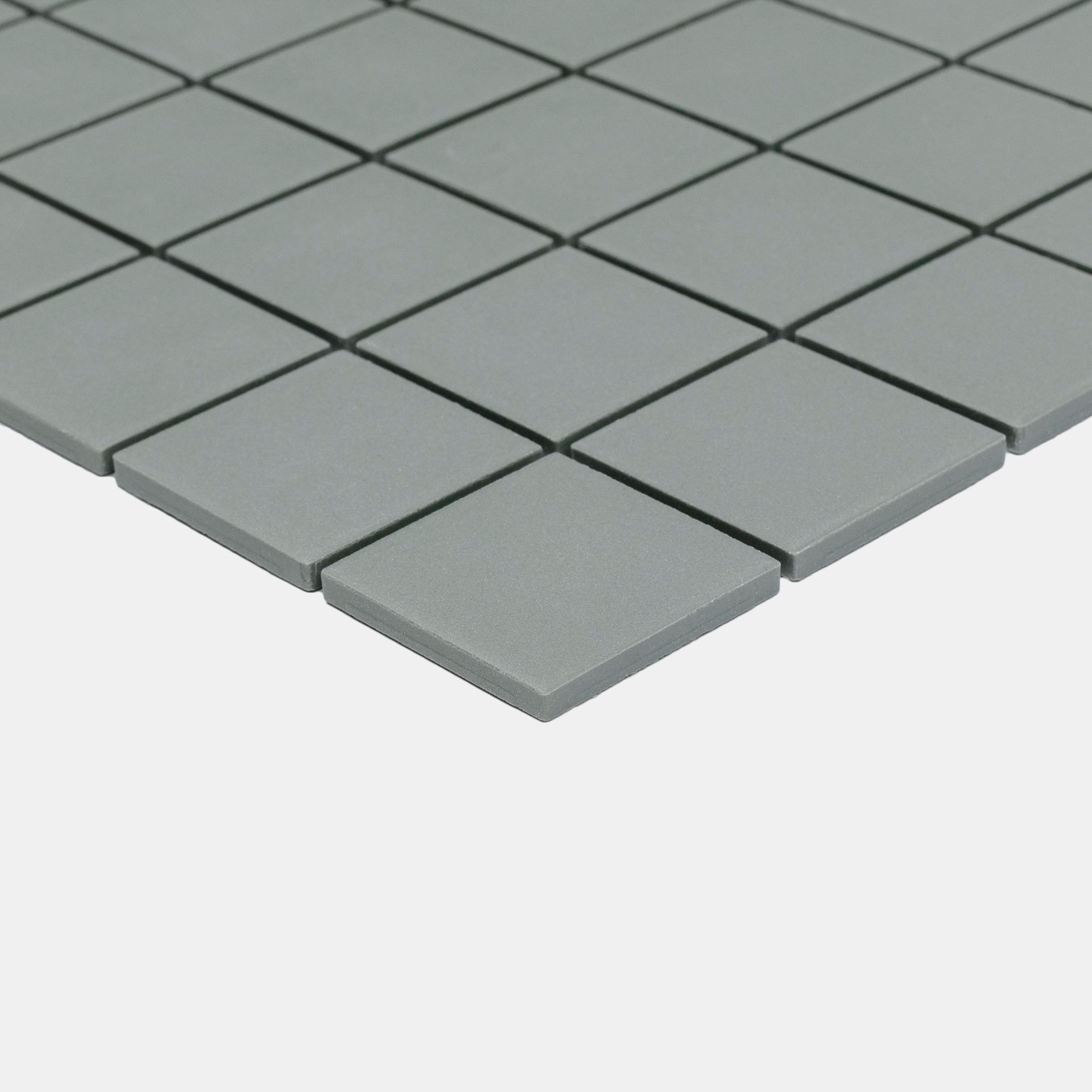Green 2x2 Full Body Porcelain Mosaic Tile Sample showcasing porcelain tiles from the Large Format Porcelain Mosaic collection