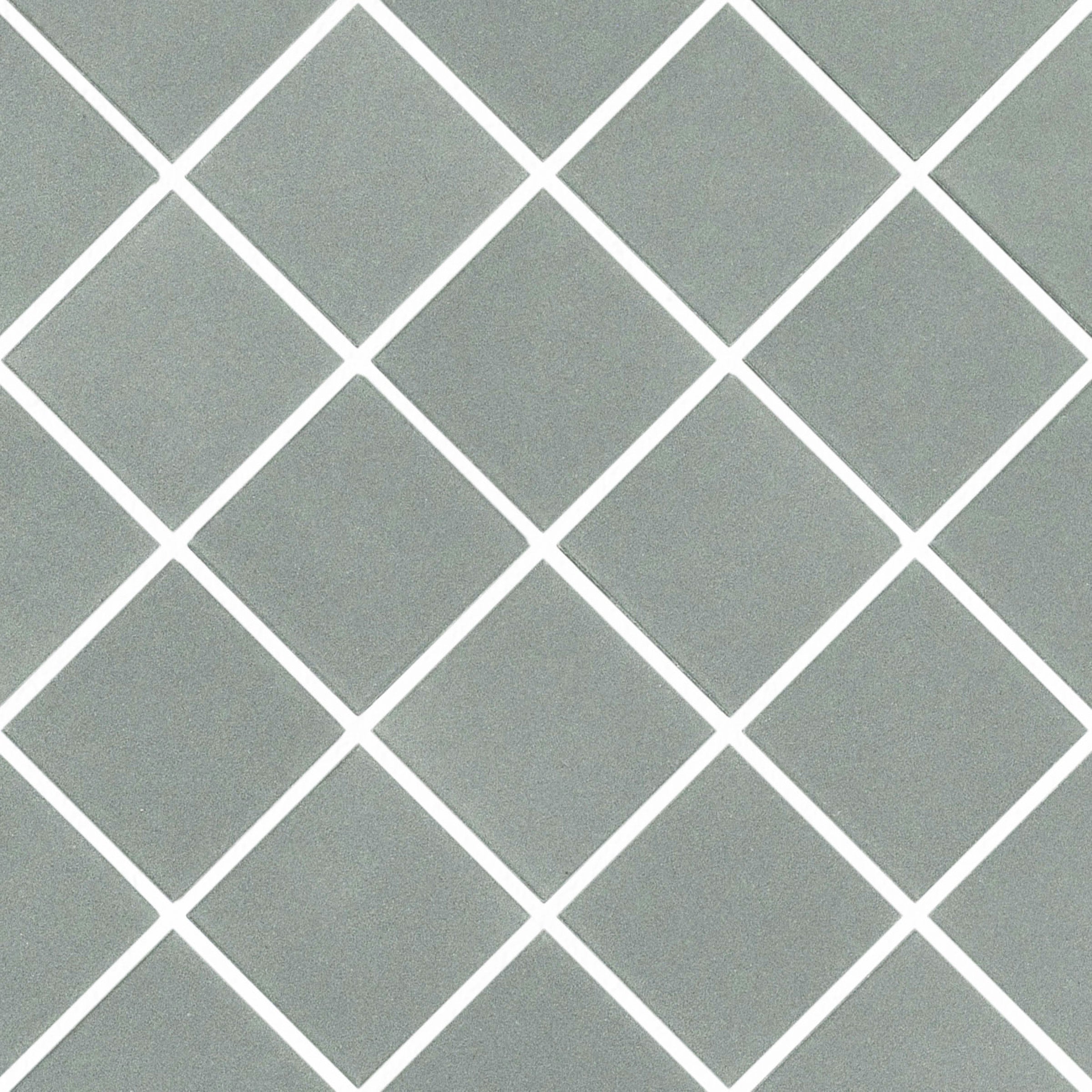 Green 2x2 Full Body Porcelain Mosaic Tile in muted sage green with a matte finish from Porcelain and Forma Porcelain Mosaics collections