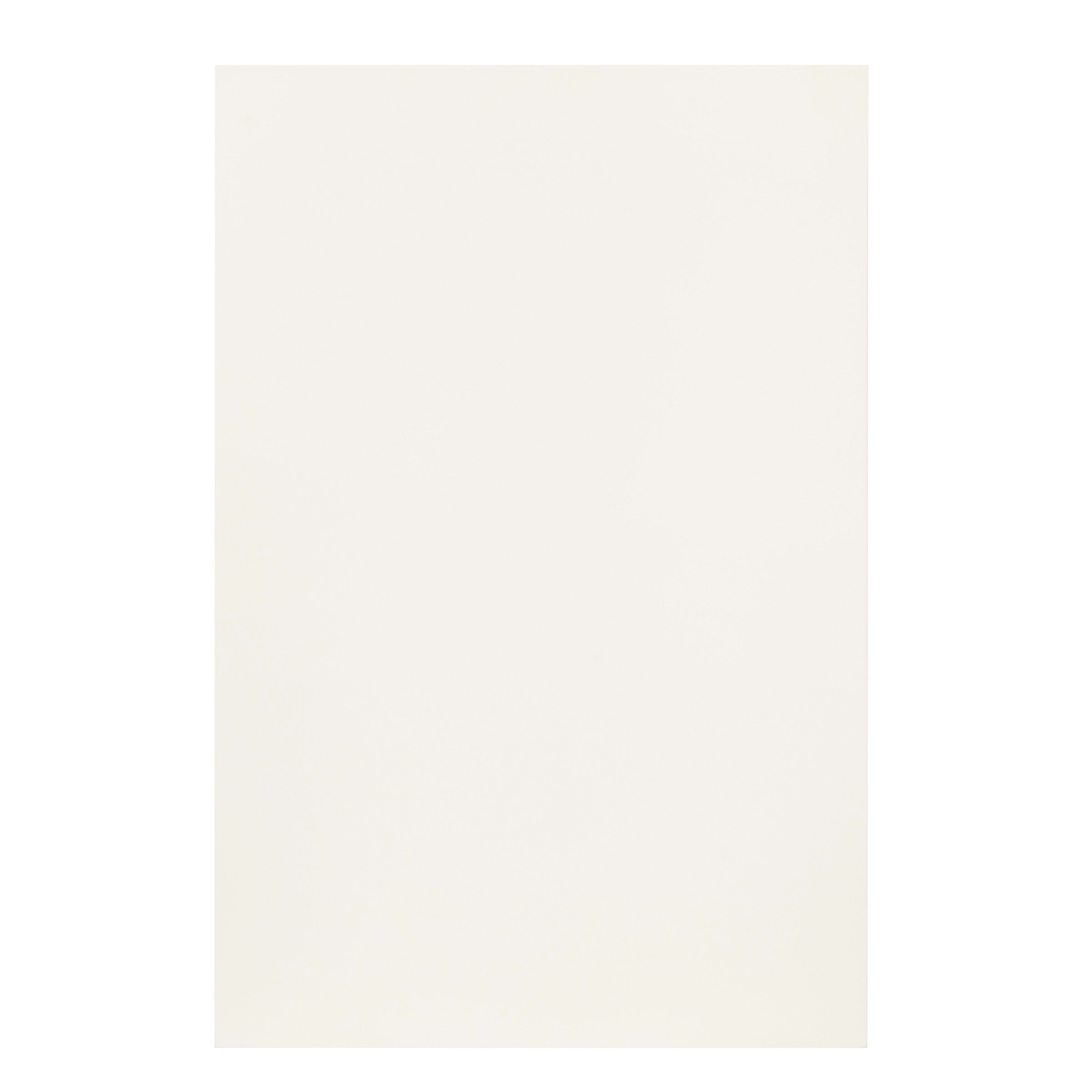 Plain off-white rectangular tile with smooth, matte surface and subtle texture details visible.