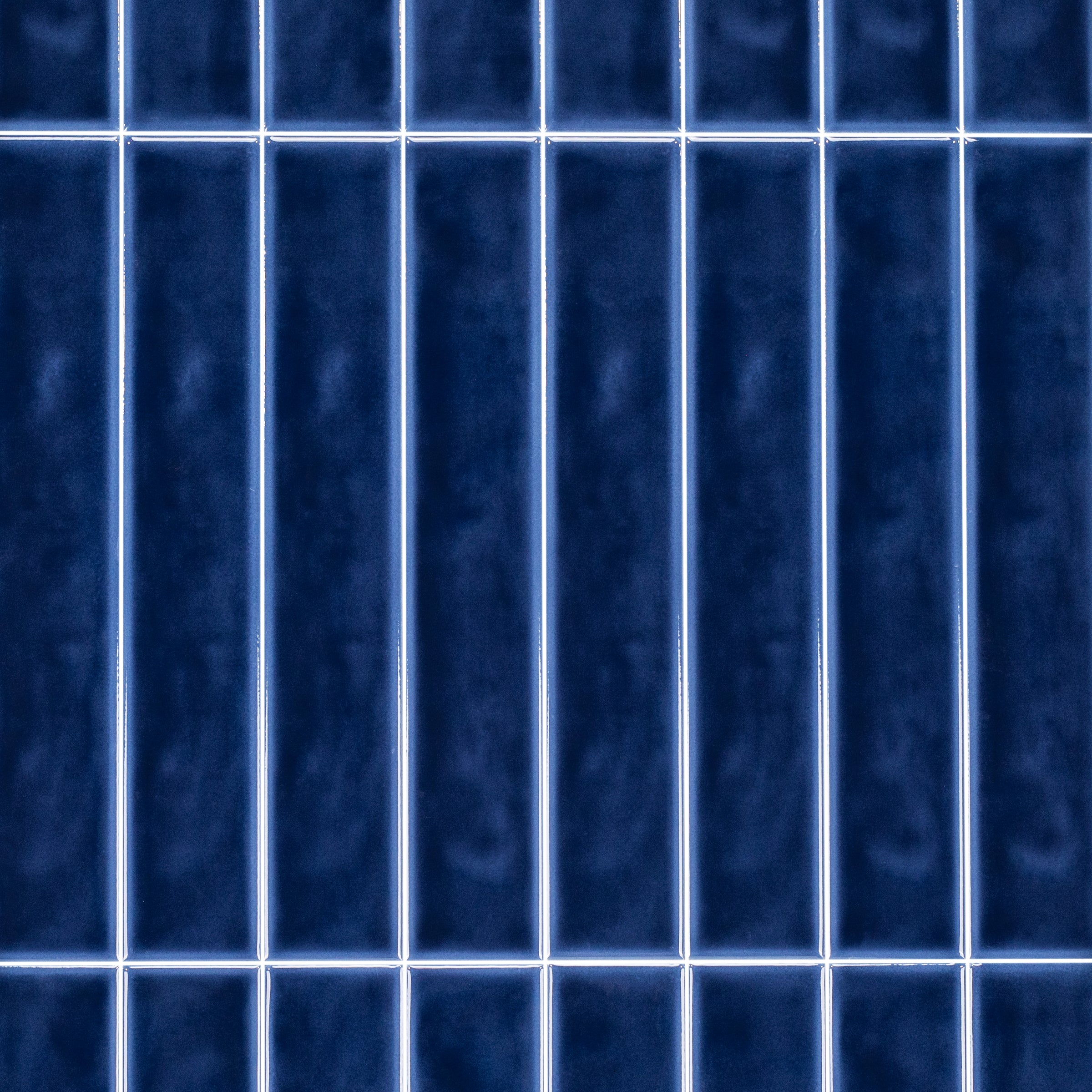 Marlowe Glossy Ceramic Tile in navy blue with high gloss finish from Small Format Tiles and Marlowe Ceramic Tiles collections