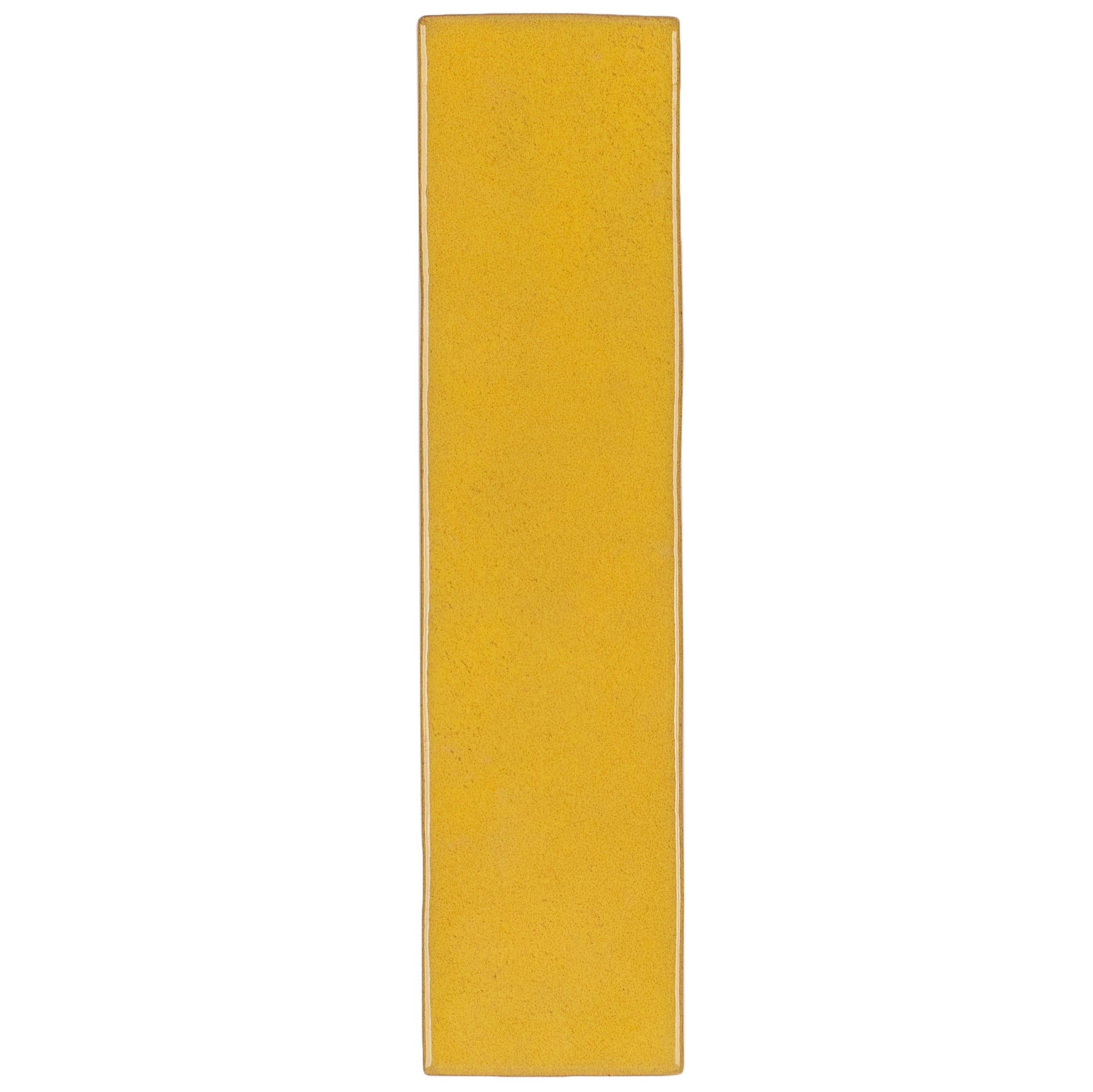Lemon 2x8 Glossy Ceramic Tile Sample in yellow from Ceramic SAMPLES ONLY collection, globally sourced design tile.