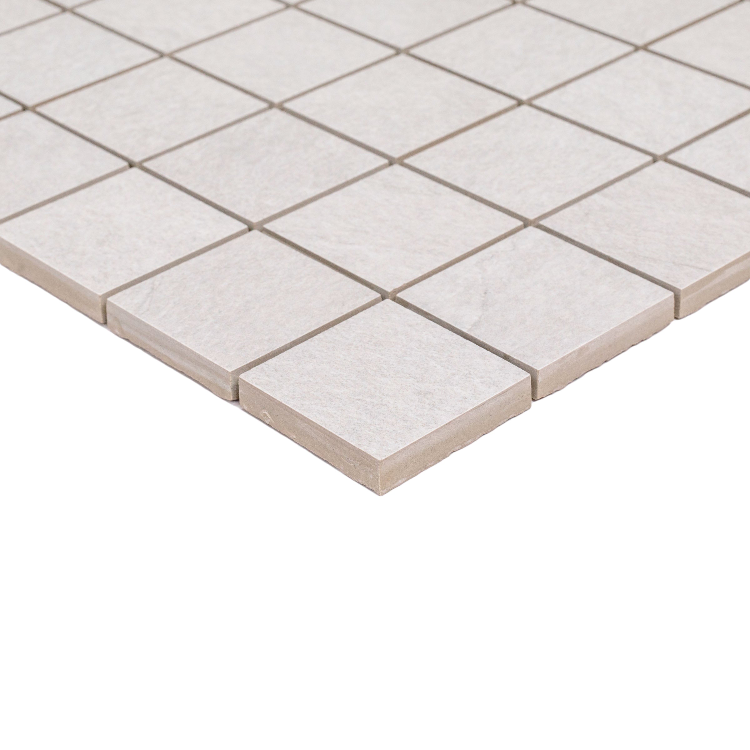 Pearl Slate Look Porcelain Mosaic Sample tile in light neutral tones from Porcelain, Large Format - Porcelain Mosaic, SAMPLES ONLY collections