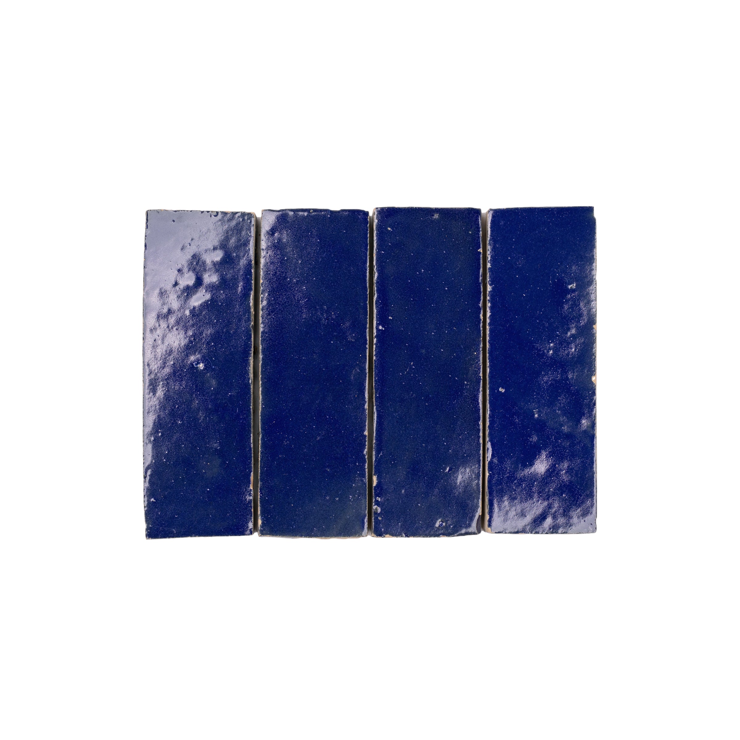 Midnight Glazed Zellige Plinth deep blue terracotta tiles with handmade Moroccan glaze in Small Format Tiles and New Arrivals