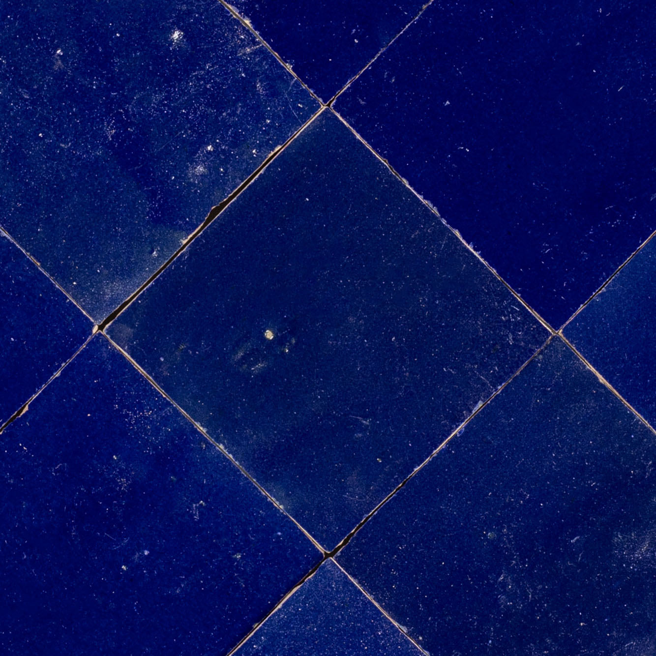Midnight Glazed Zellige Tile in deep blue terracotta with handmade Moroccan glaze from Small Format Tiles and New Arrivals collections