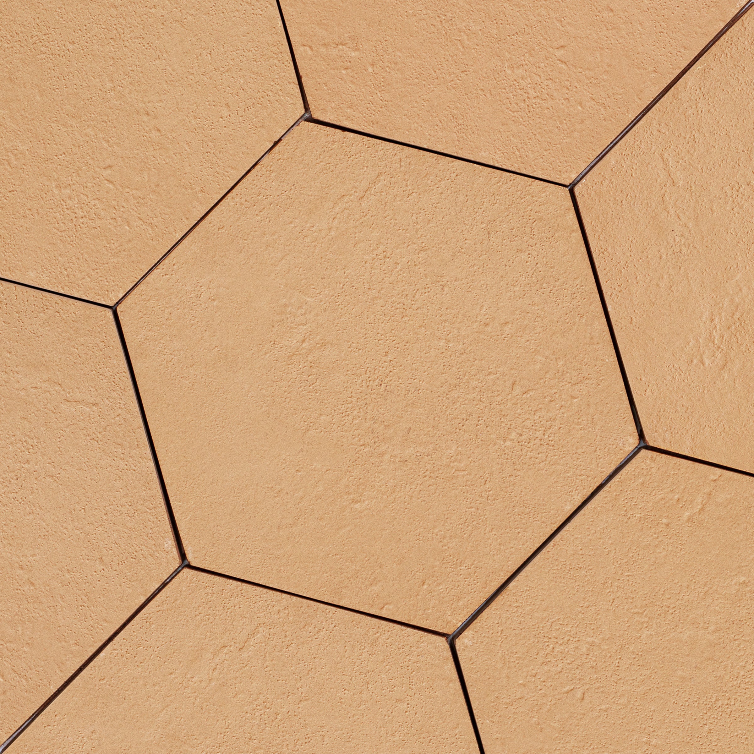 Natural Hexagon Textured Terracotta Tile in soft beige terracotta with tactile surface from Cotto Colors and Small Format Tiles collections