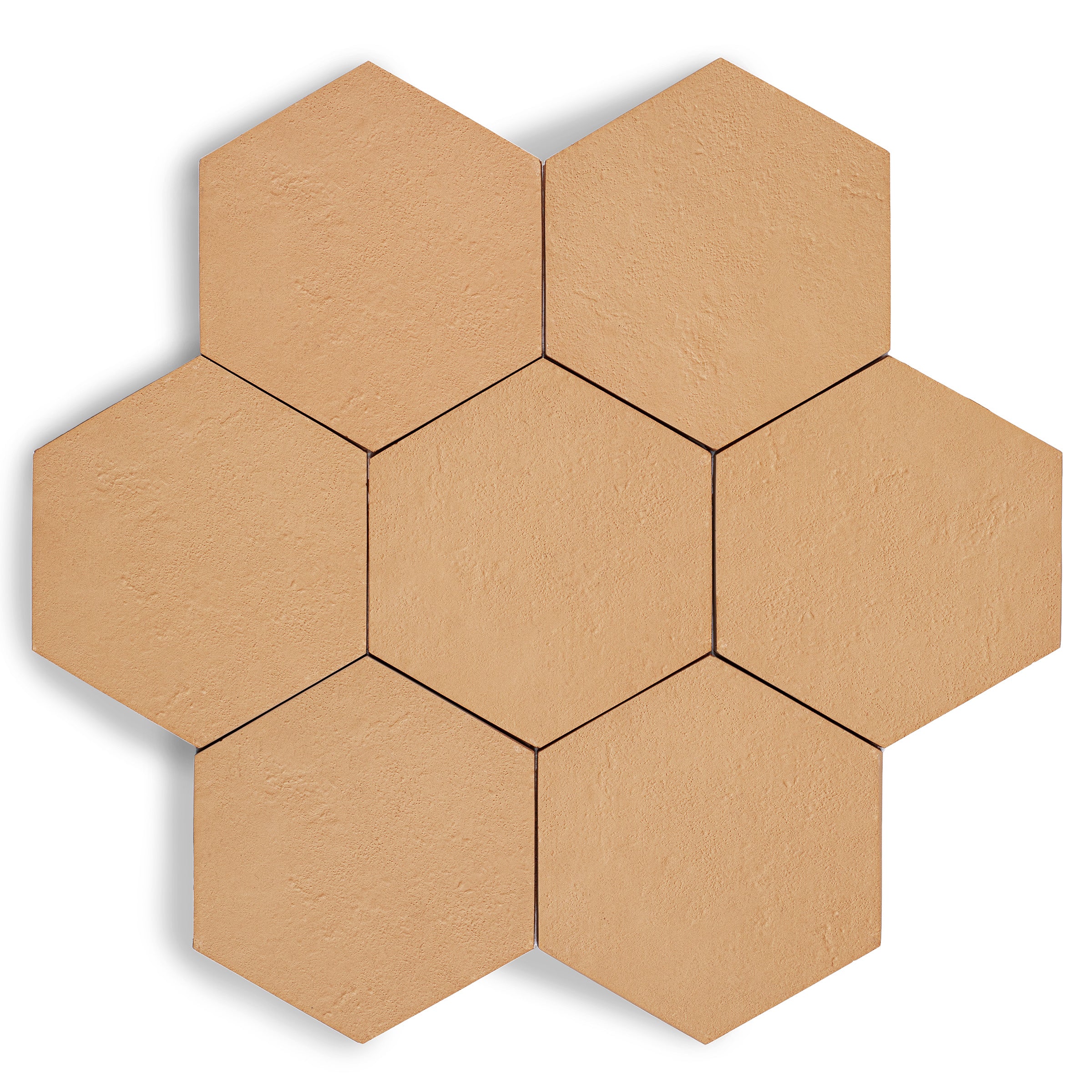Natural Hexagon Textured Terracotta Tile in soft beige terracotta from Cotto Colors Terracotta Tile and Small Format Tiles collections