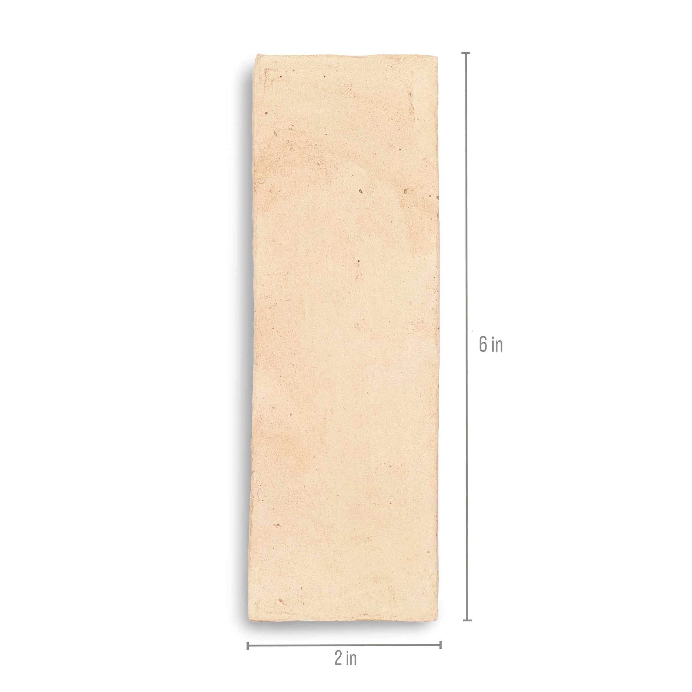 Natural Unglazed Zellige Plinth in beige terracotta with a matte, tactile surface from Small Format Tiles collection