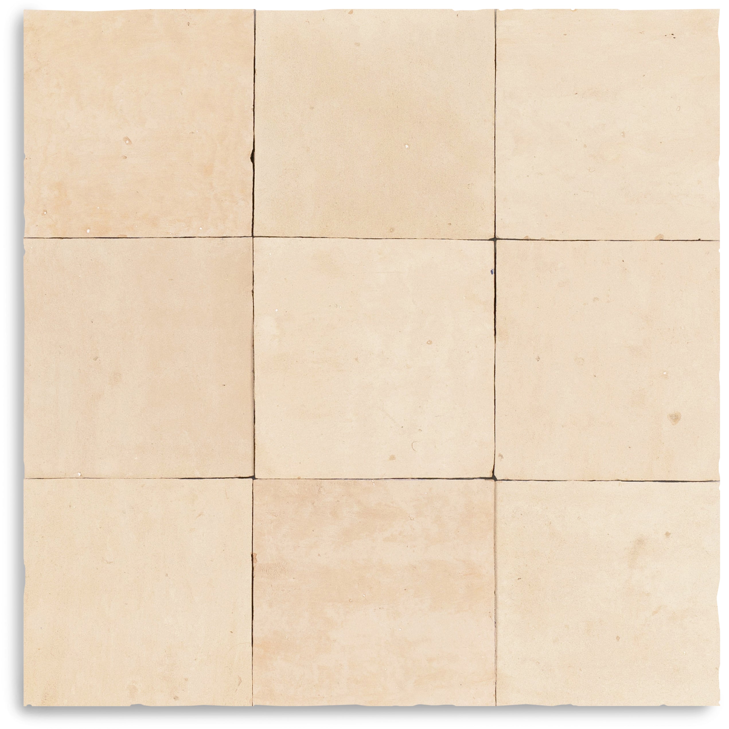 Natural Unglazed Zellige Tile in soft beige terracotta with a matte, tactile finish from Small Format and Handmade Moroccan Zellige Tiles collections